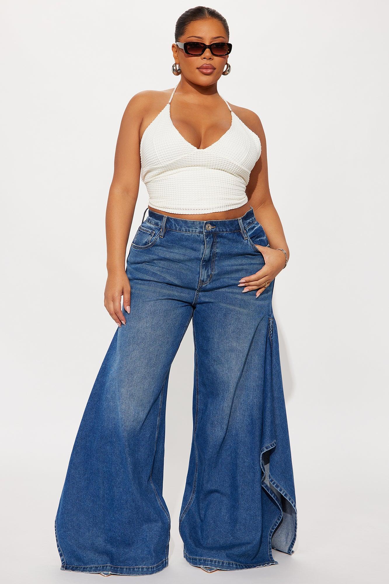 Not The Drama Wide Leg Jeans - Medium Wash Female Product Image
