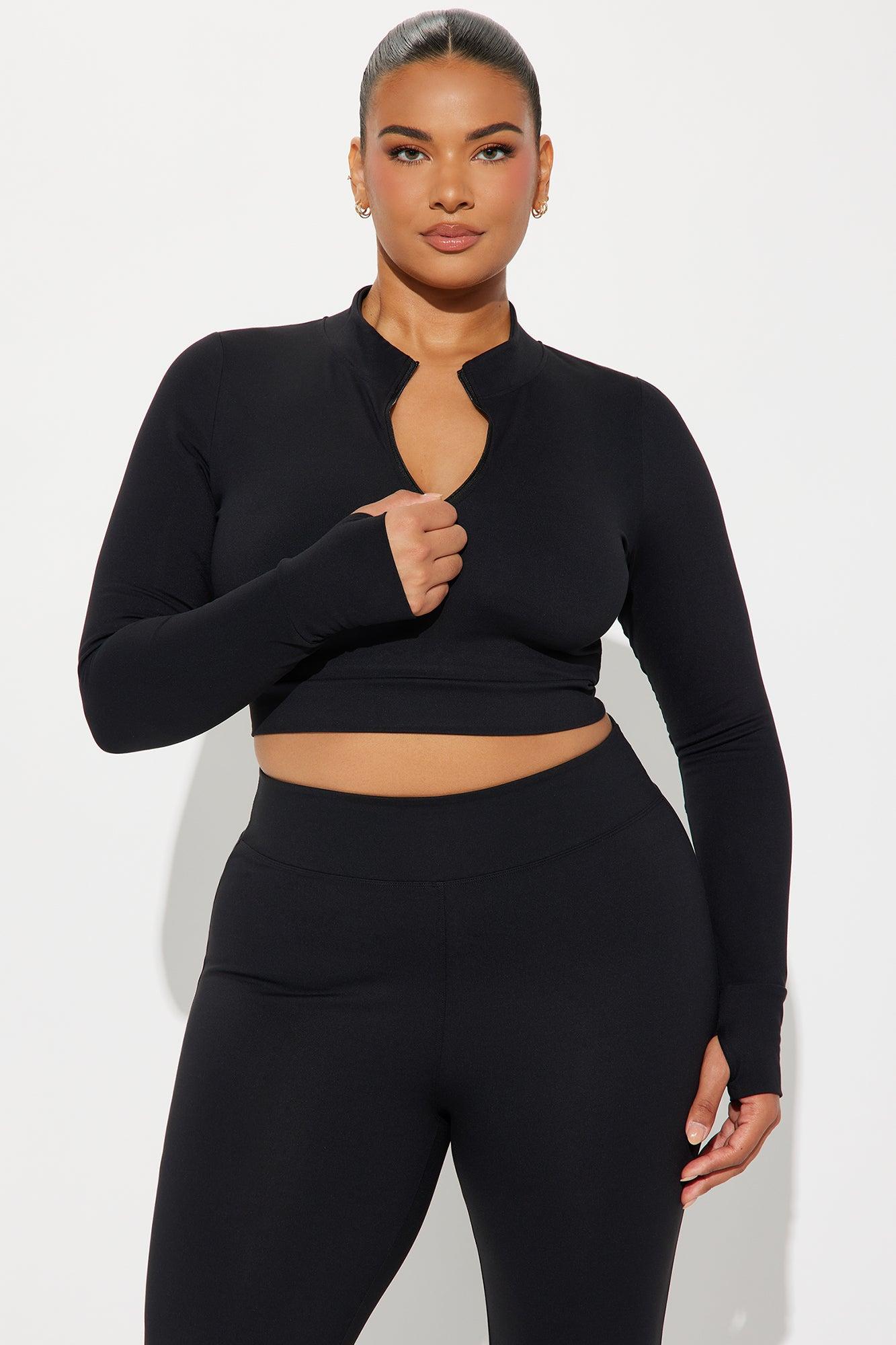 Jolie Super Soft Active Top - Black Product Image