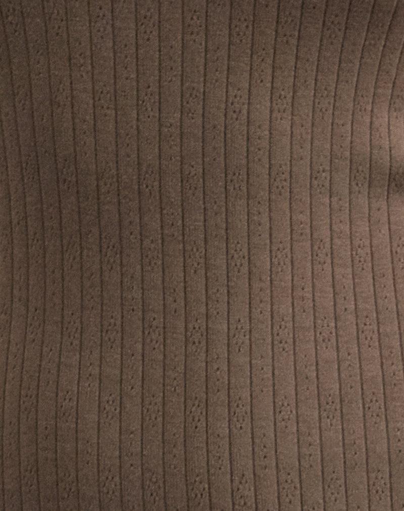 Sajani Top in Pointelle Coffee Female Product Image