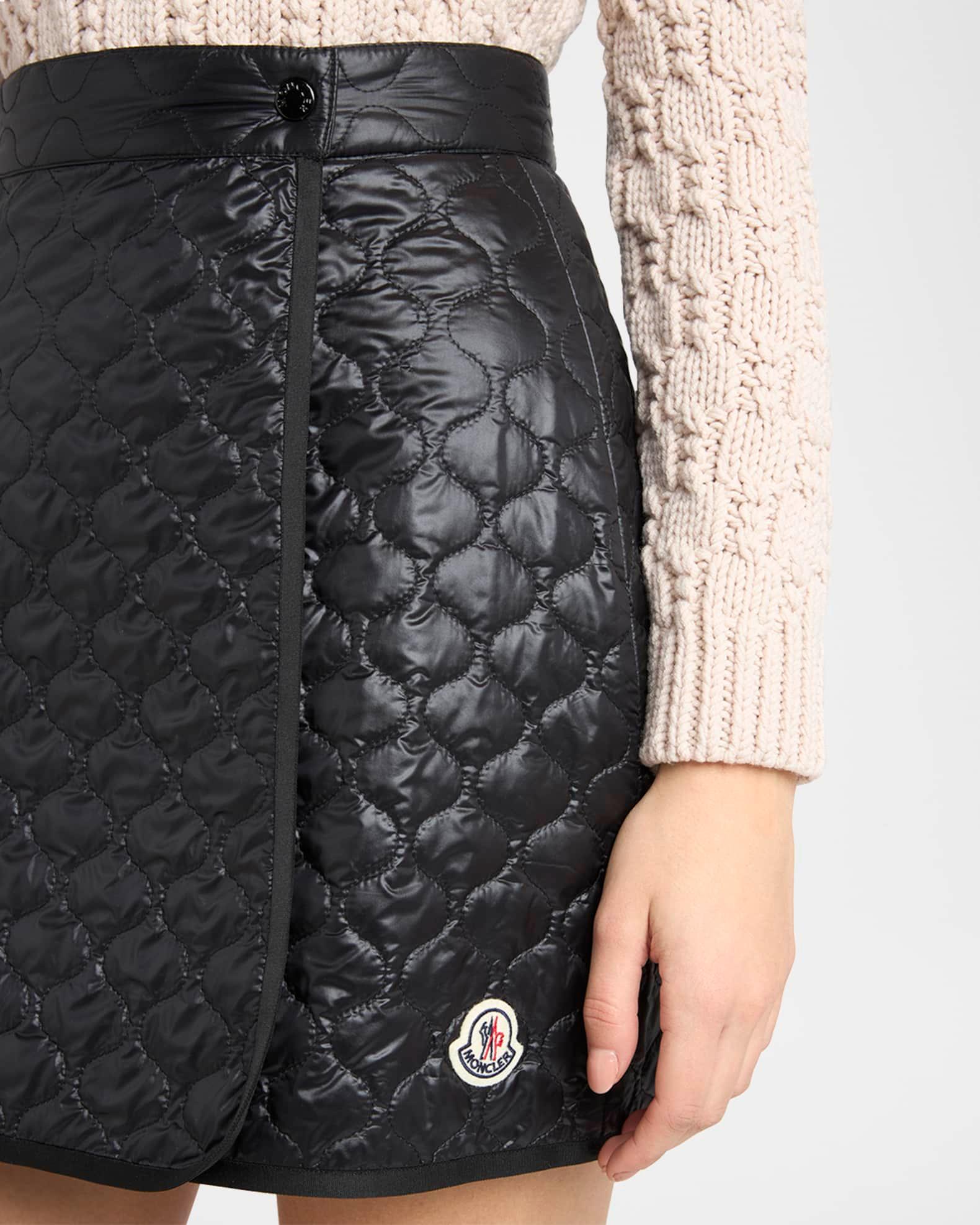 Geometric-Quilted Padded Mini Skirt  Product Image