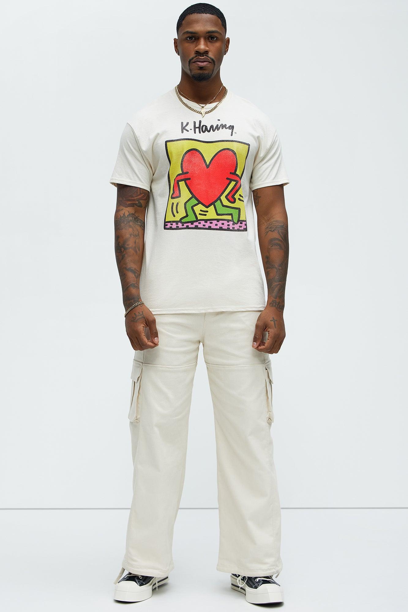 Keith Haring Running Heart Short Sleeve Tee - Natural Product Image