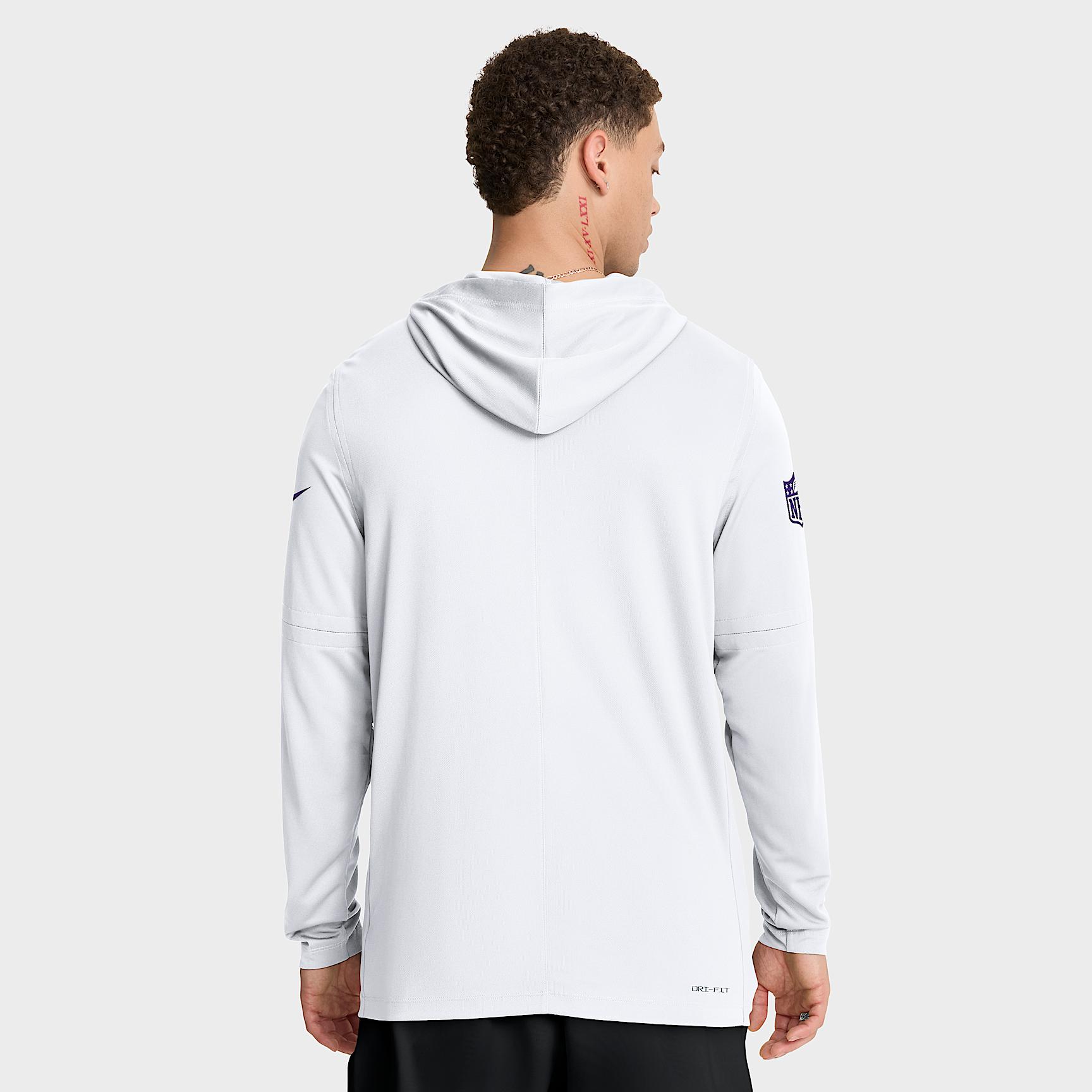 Minnesota Vikings Option Read Nike Mens Dri-FIT NFL Long-Sleeve Hooded Top | 03B910A9M-S58 Product Image