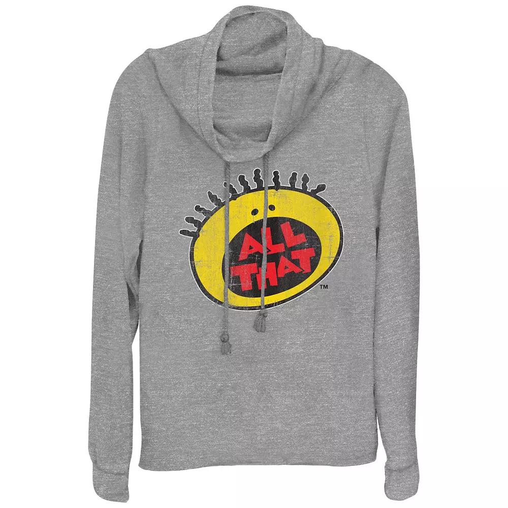 Women's Nickelodeon All That Logo Cowlneck Graphic Lightweight Long Sleeve,  Product Image