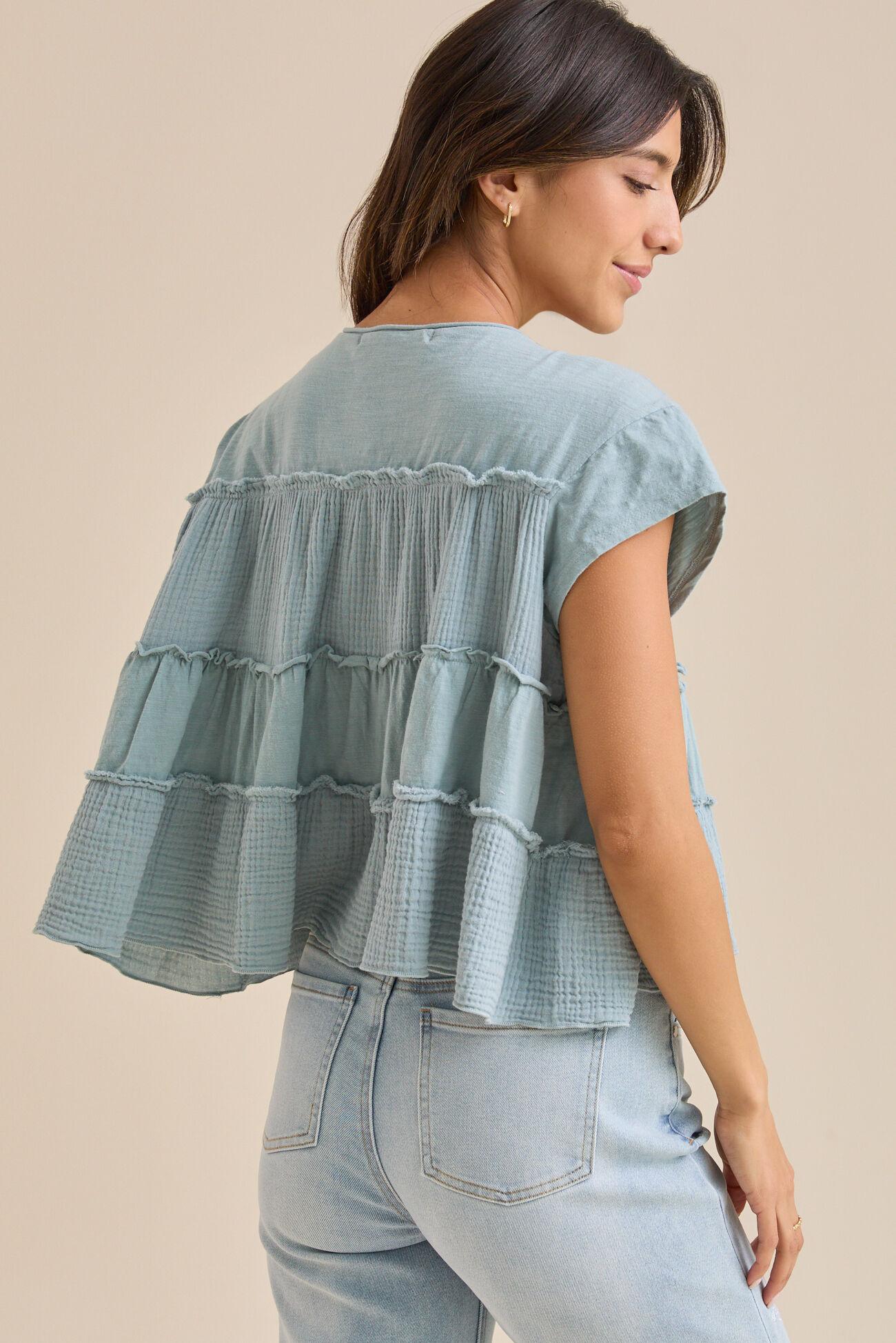 Avi Ruffled Babydoll Top Product Image