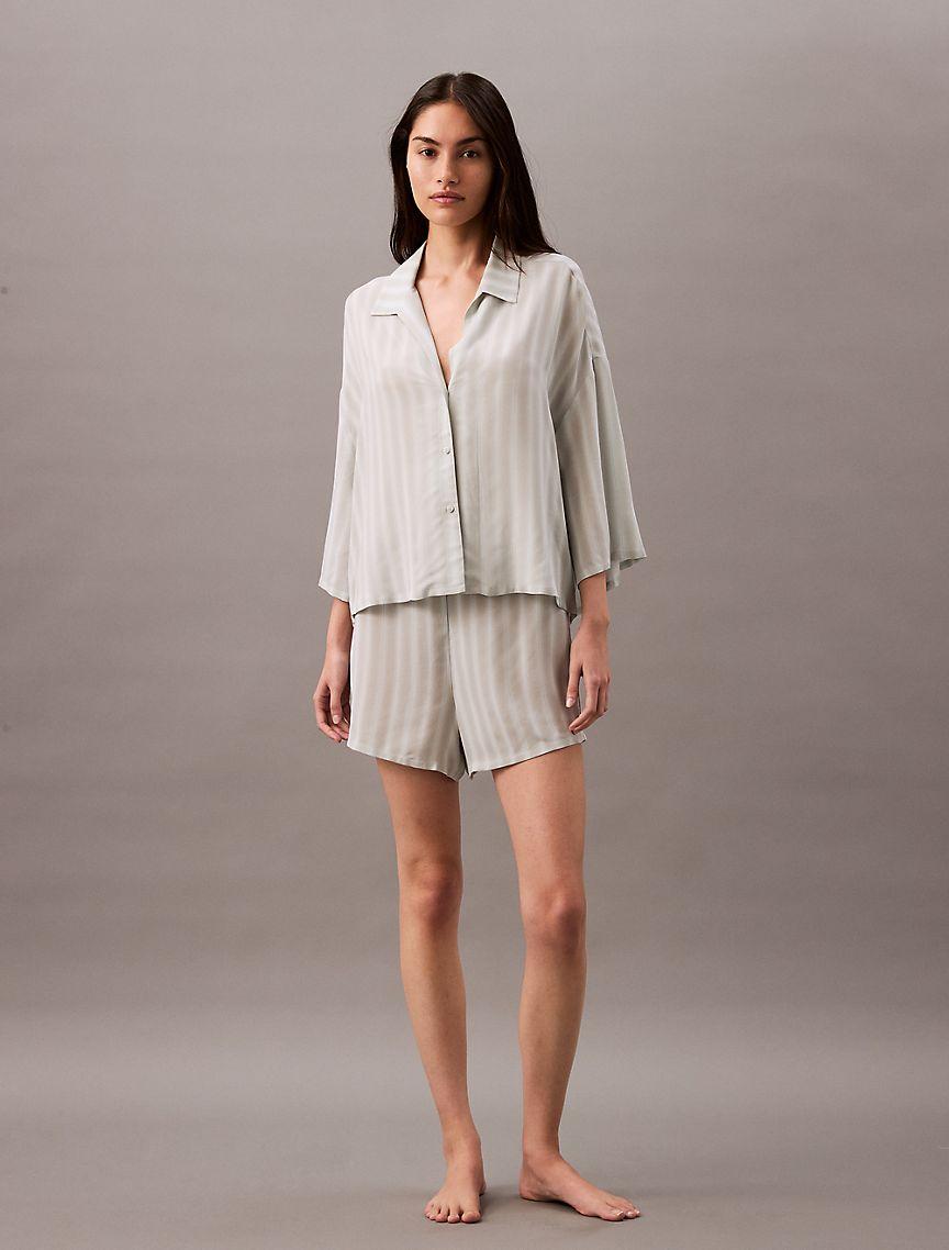 Woven Viscose Sleep Shorts Product Image