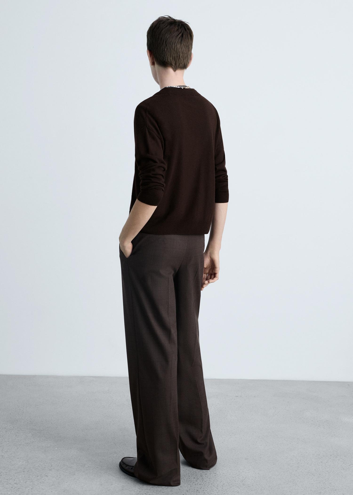 V-neck knitted cardigan - Women | MANGO USA Product Image