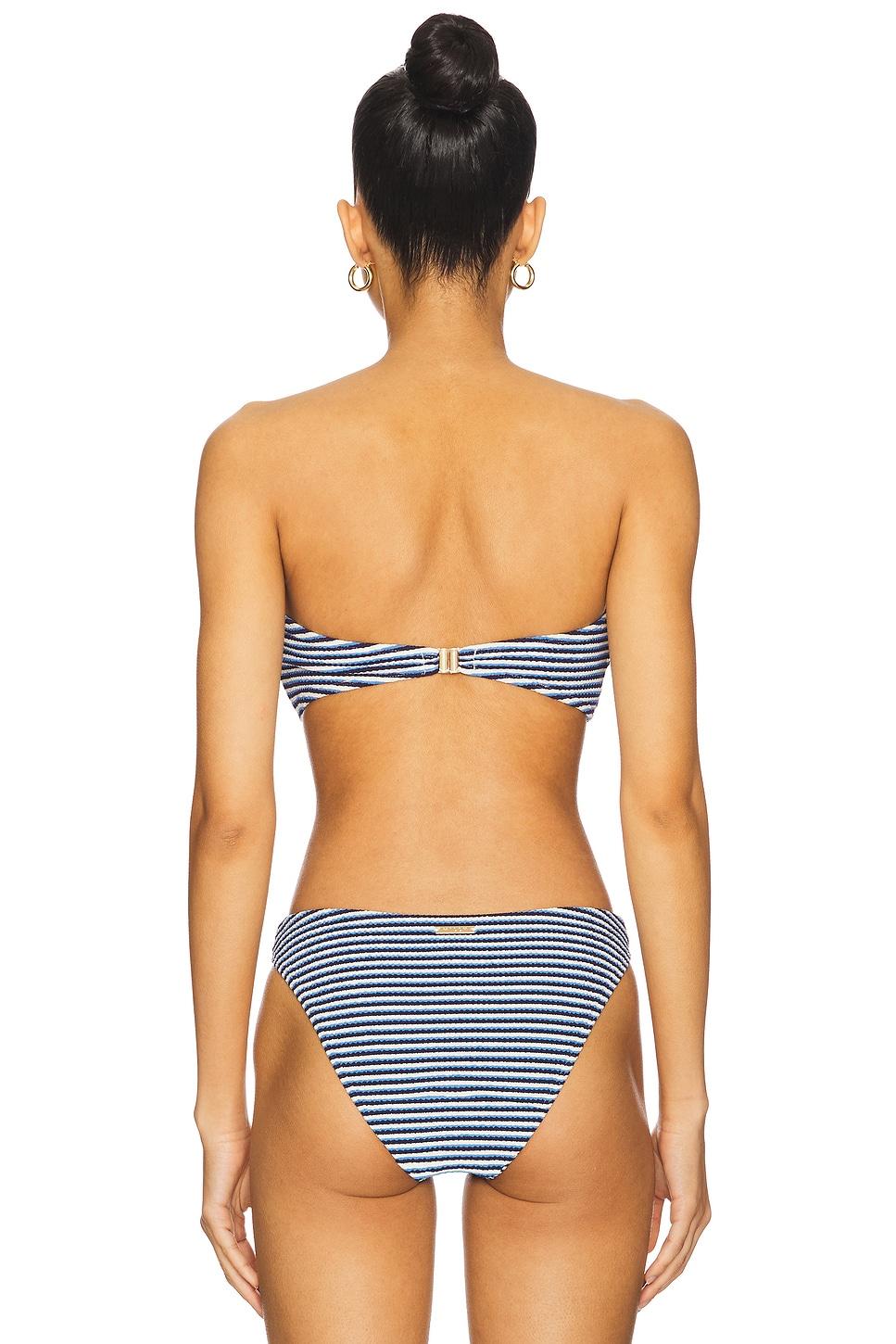 Stripe Knot Bandeau Bikini Top MILLY Product Image