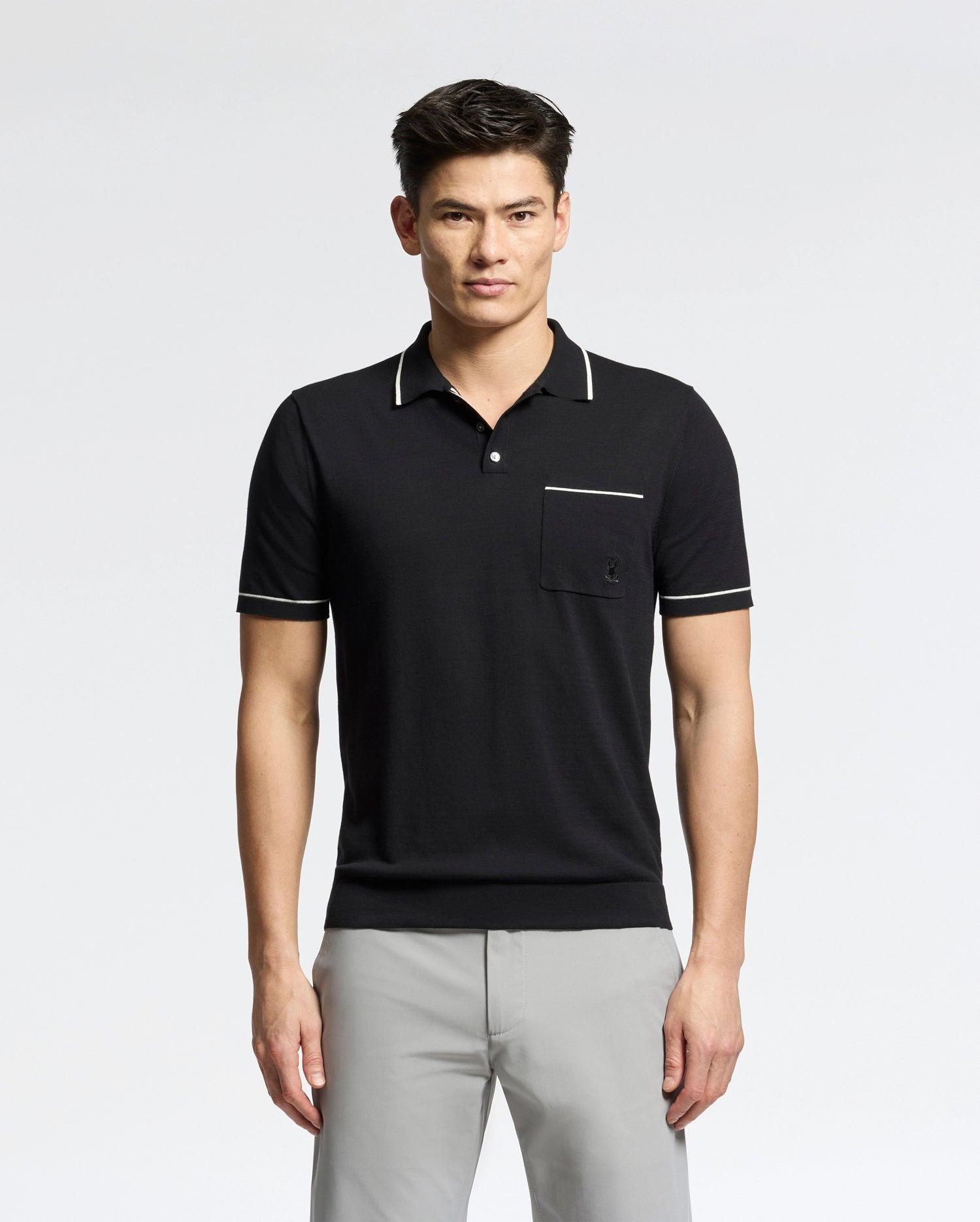 MENS LONGFORD FINE KNIT POLO - B6E500F200 Product Image