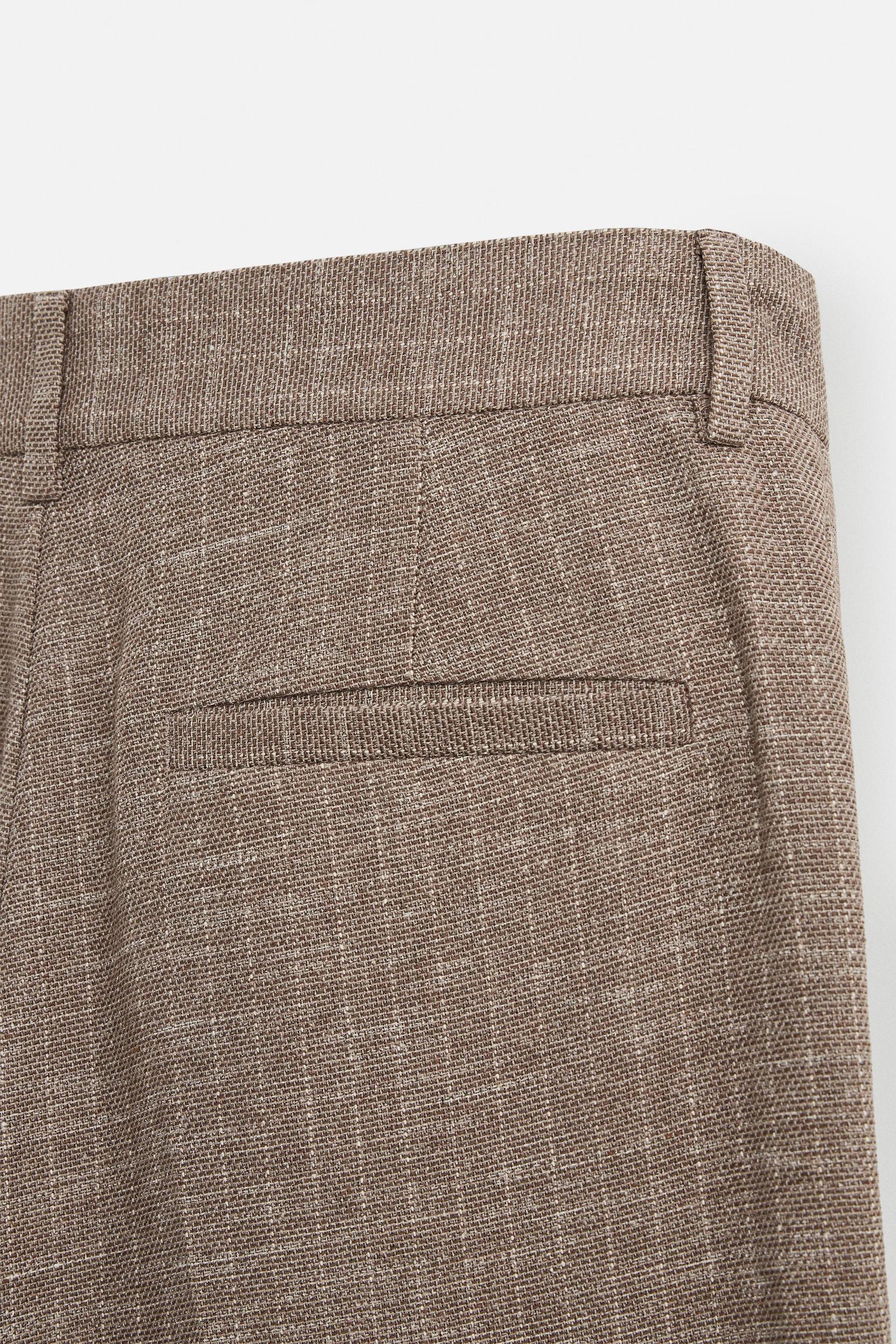 STRIPED TEXTURED SUIT PANTS Product Image