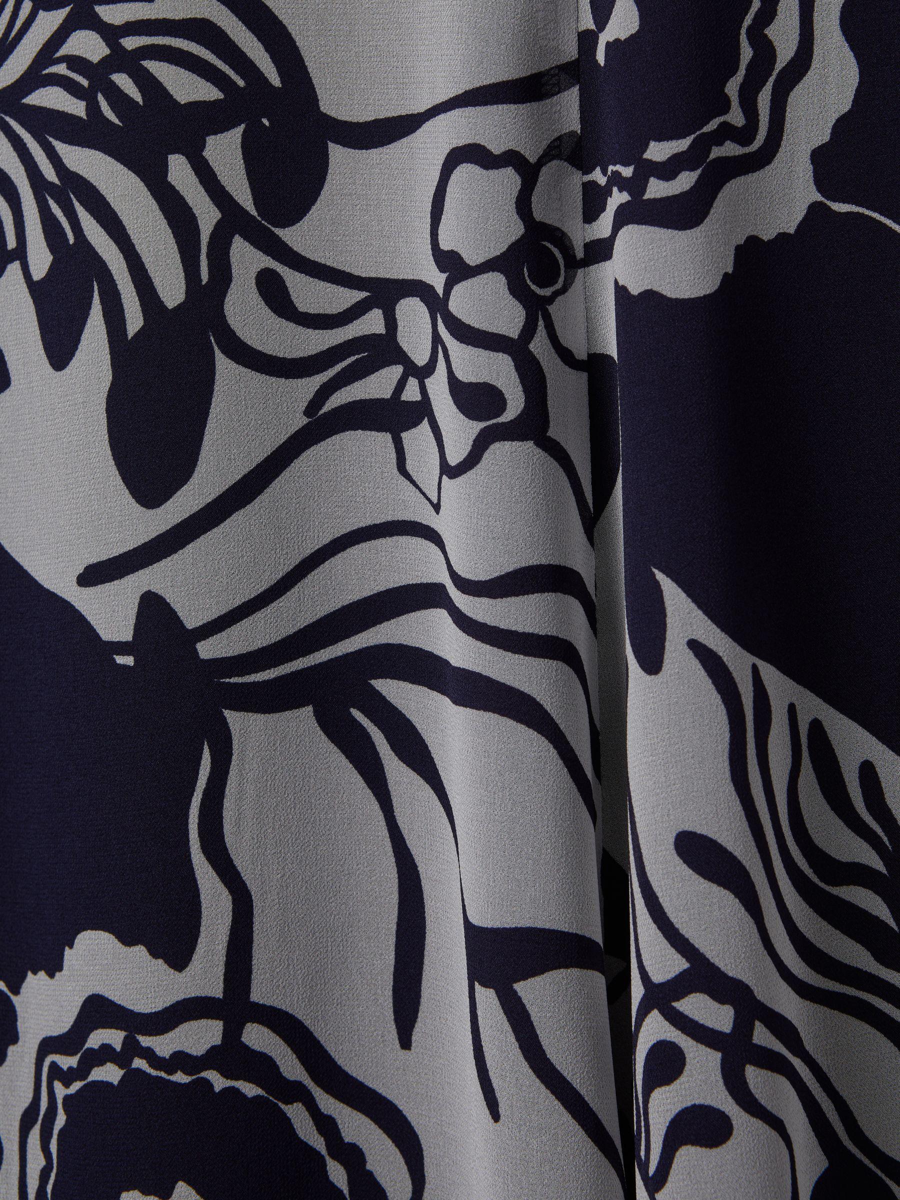 Printed Open Back Midi Dress in Blue Product Image