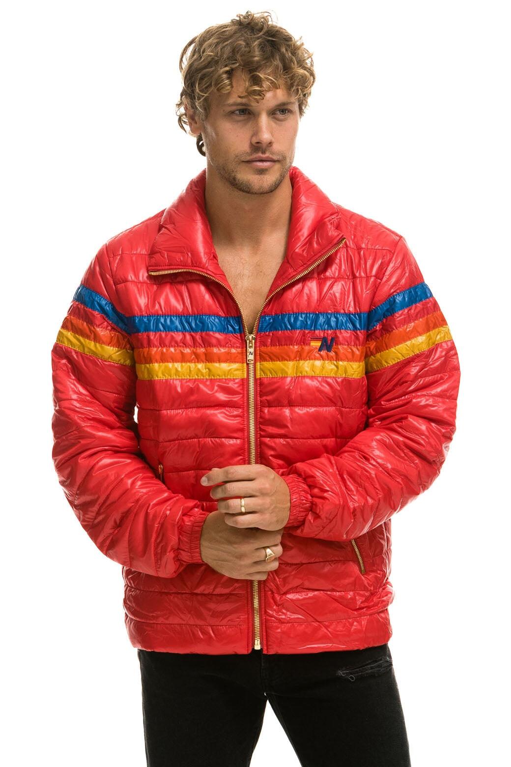 4 STRIPE TRAVELER JACKET - GLOSSY CHERRY Male Product Image