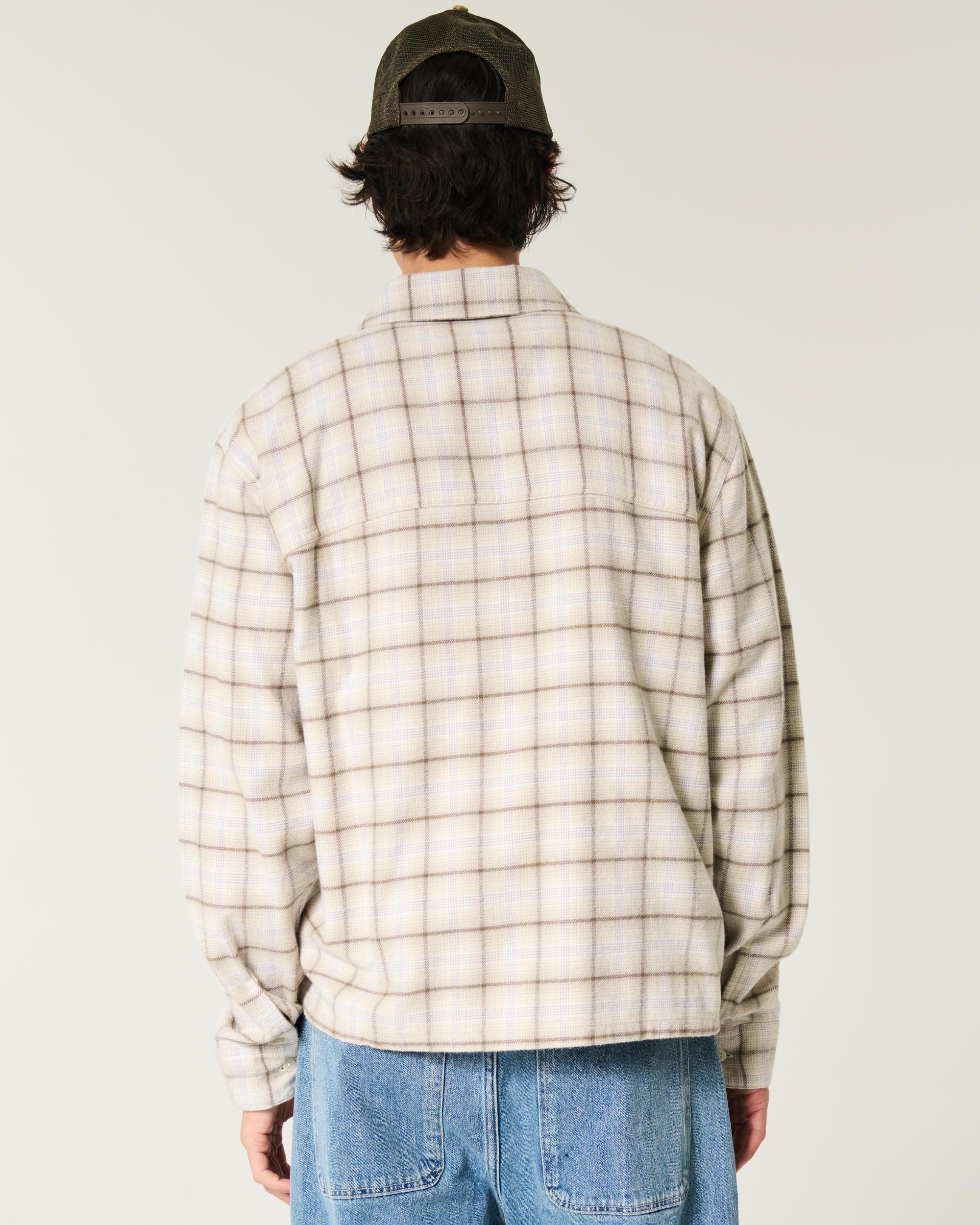 Boxy Flannel Shirt Product Image