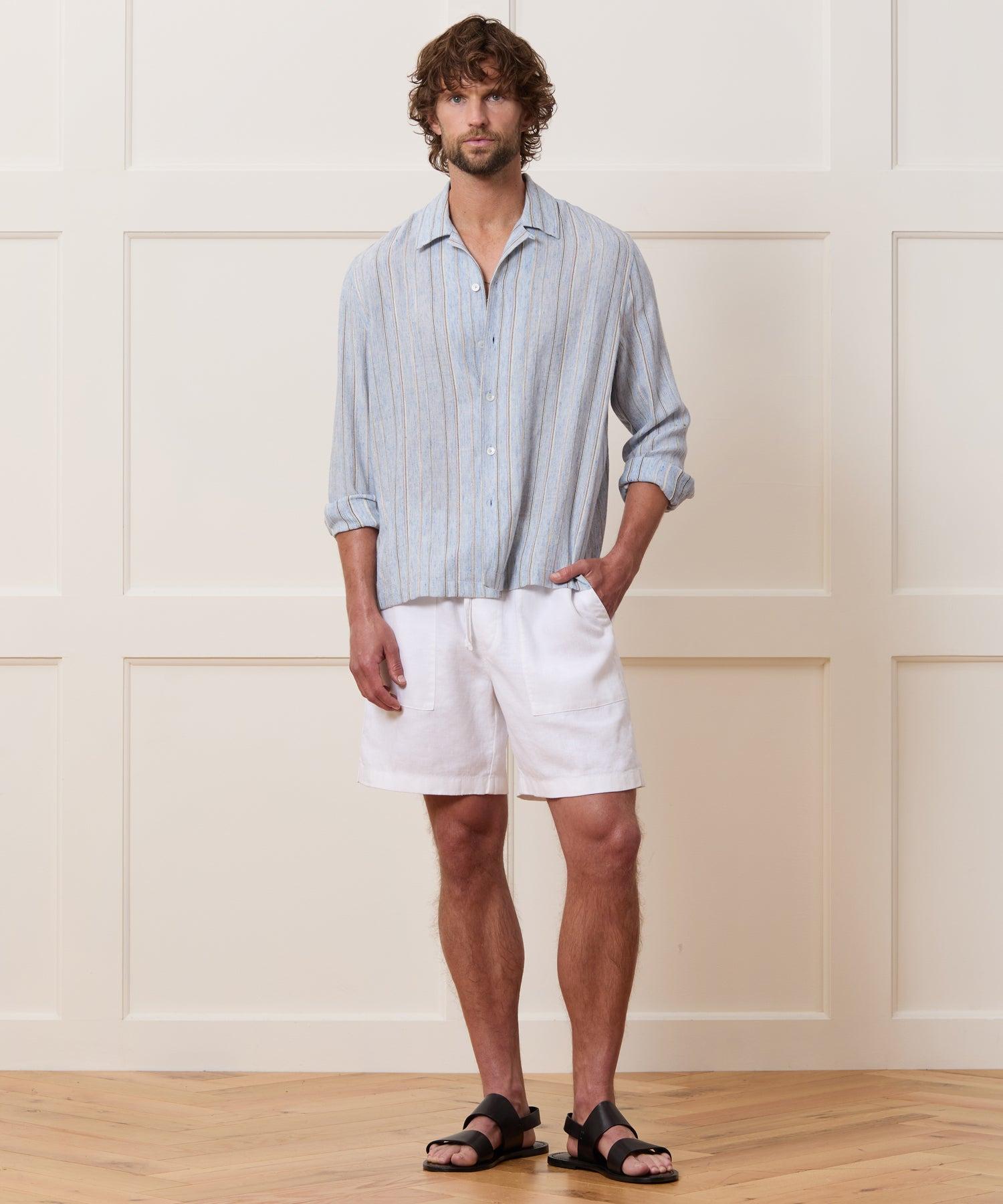 Cropped Camp Collar Shirt Product Image