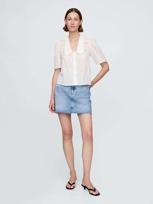 Lace Peter Pan Collar Top Product Image