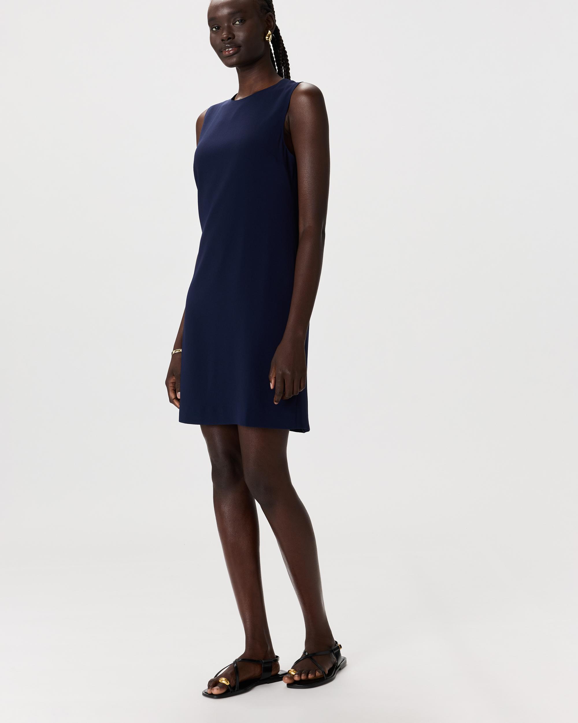 Quince | Women's Fluid Crepe Sleeveless Shift Dress Polyester Product Image