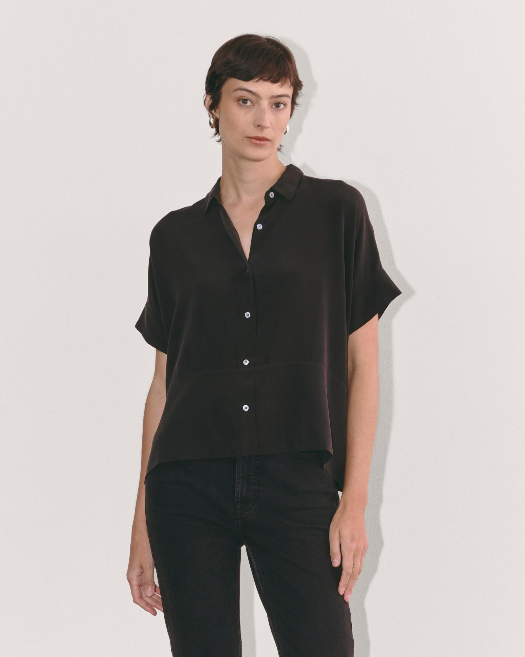 Womens Boxy Shirt in Washable Silk by Everlane Size 0 Product Image