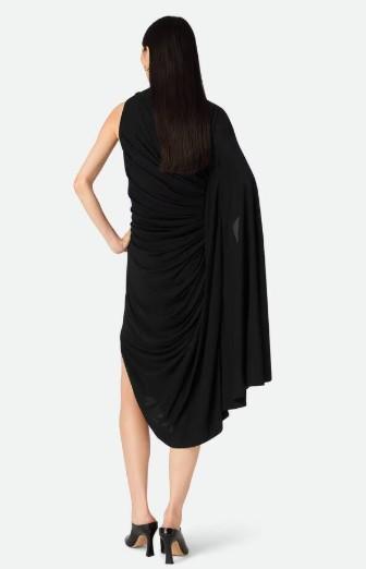 BOTTEGA VENETA Draped Dress In Black Product Image