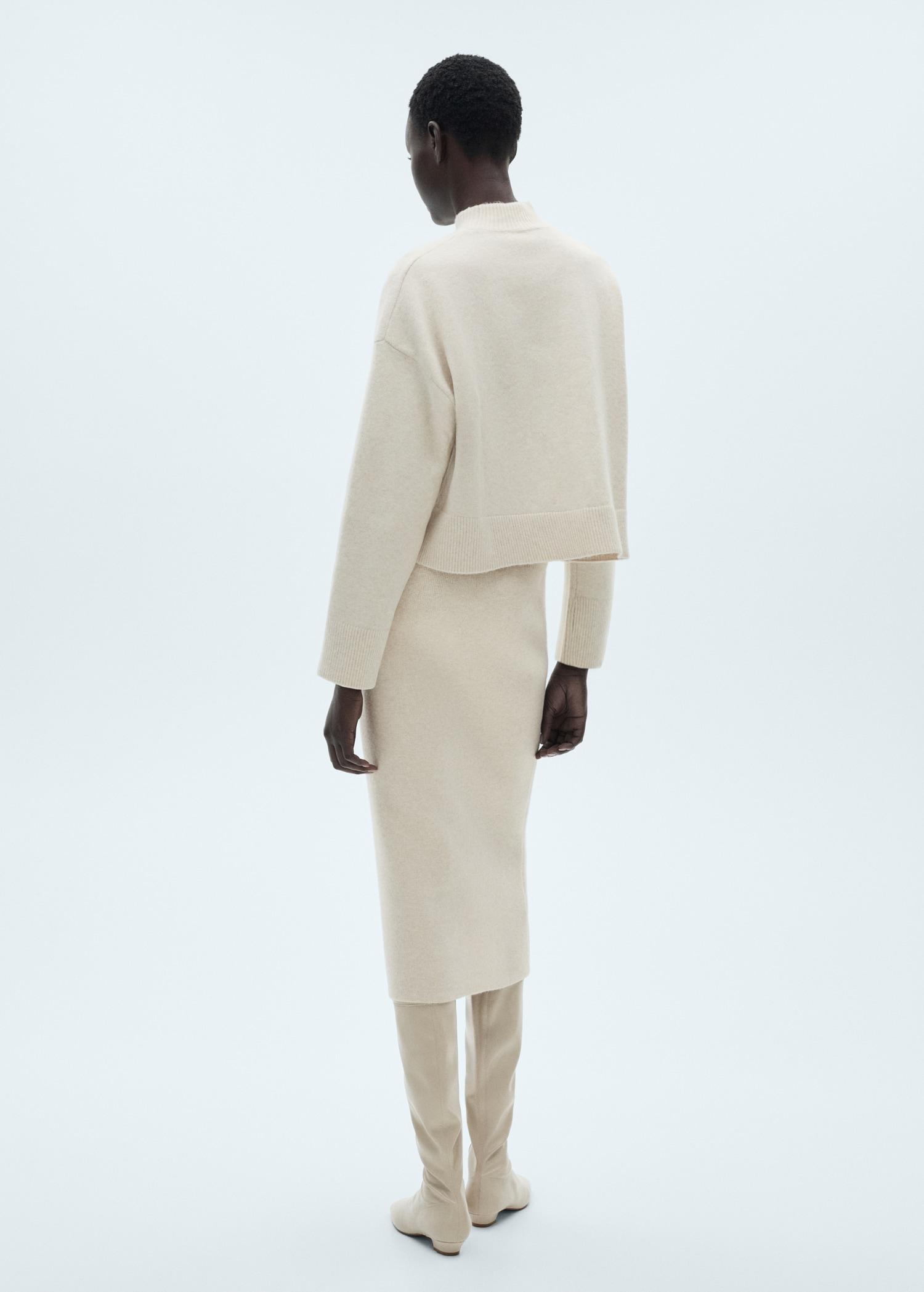 Zipper knit midi skirt - Women | MANGO USA Product Image