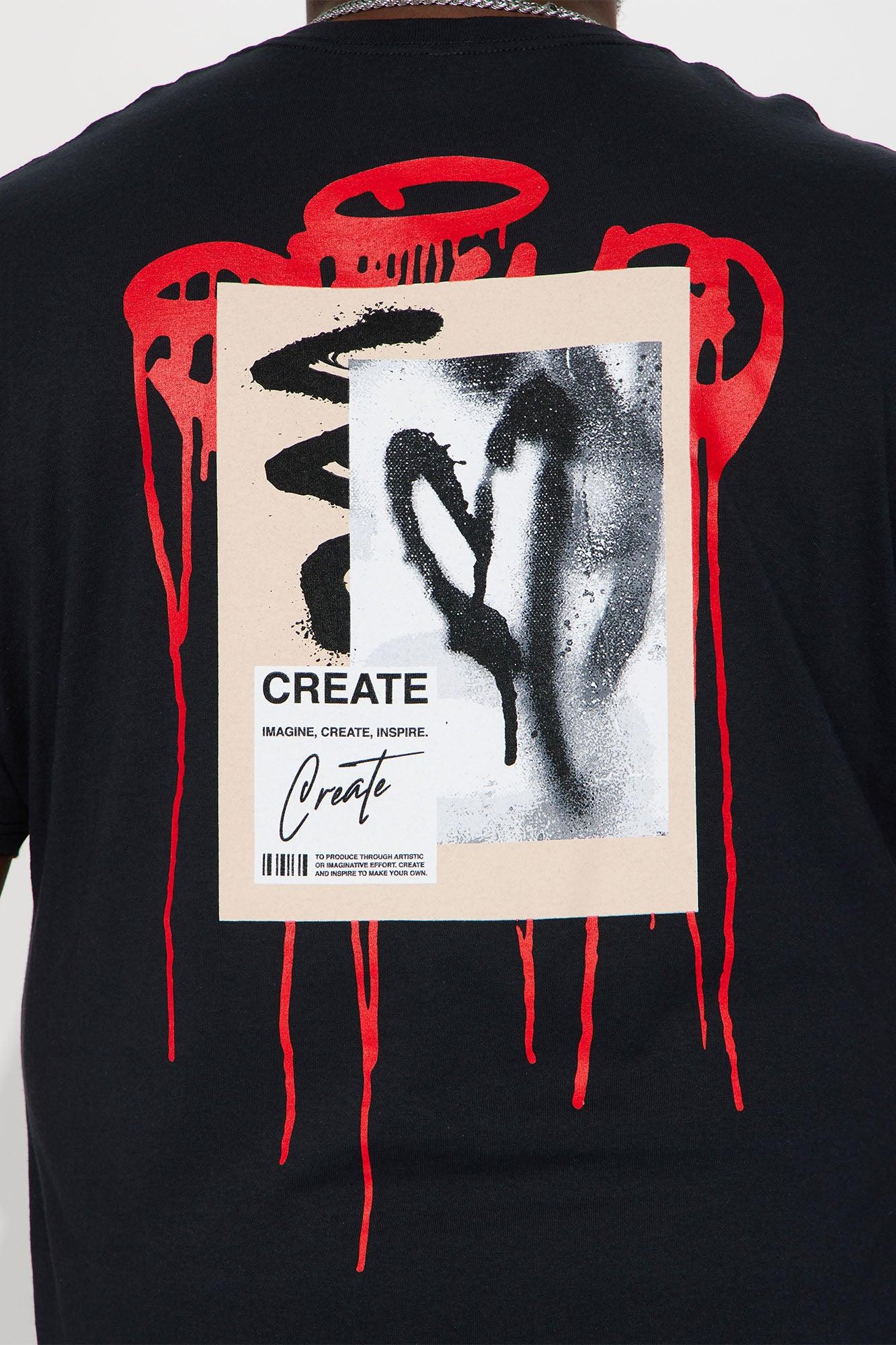 Create Love Short Sleeve Tee - Black Product Image