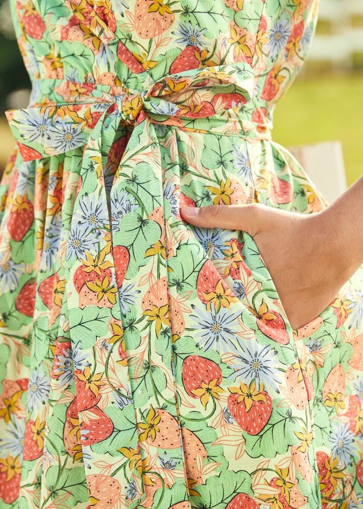 Vibrant Charm Faux-Wrap Dress Product Image