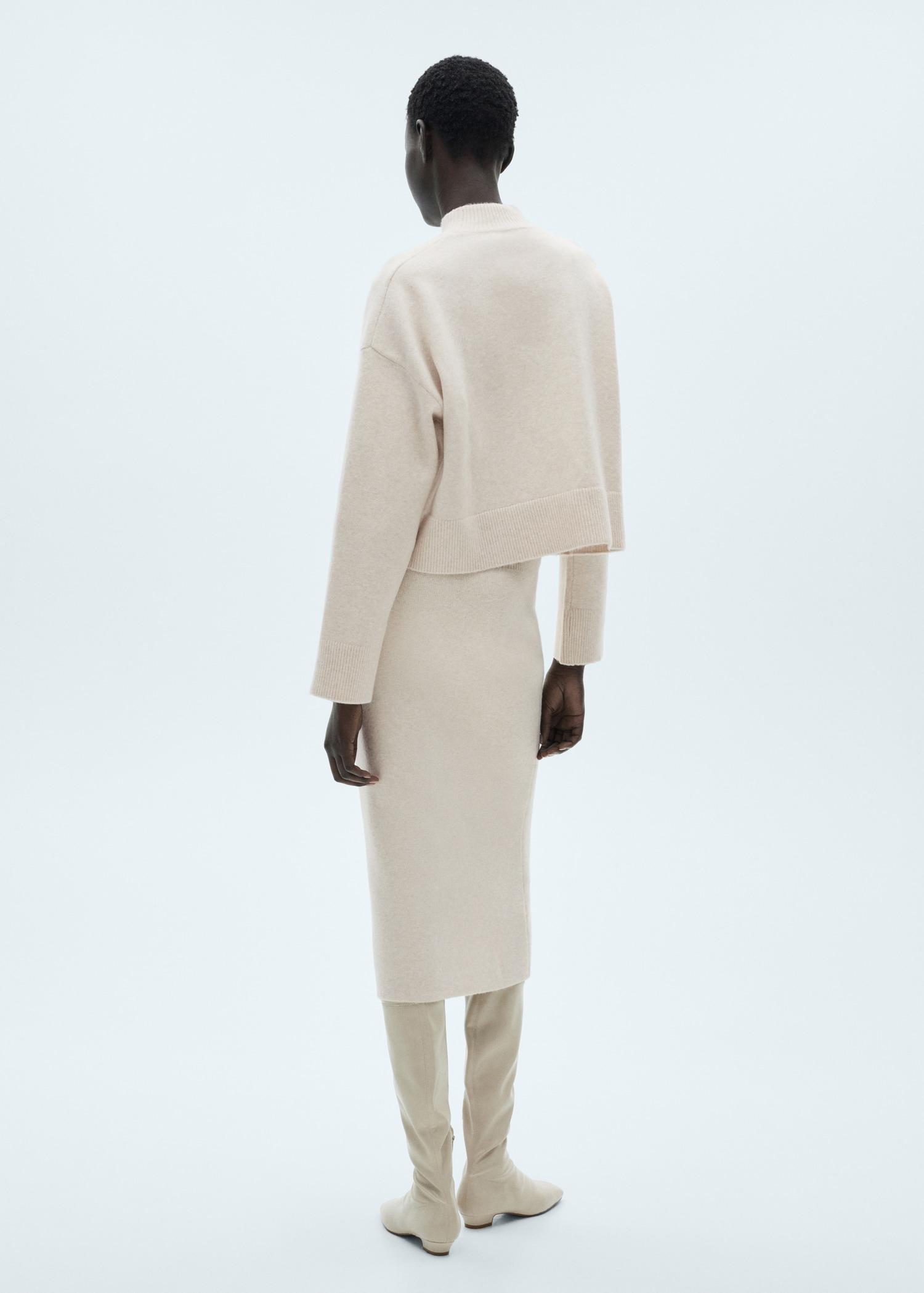 Perkins neck knitted sweater - Women | MANGO USA Product Image