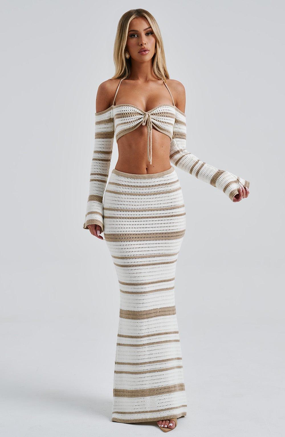 Georgia Top - Beige/White Product Image