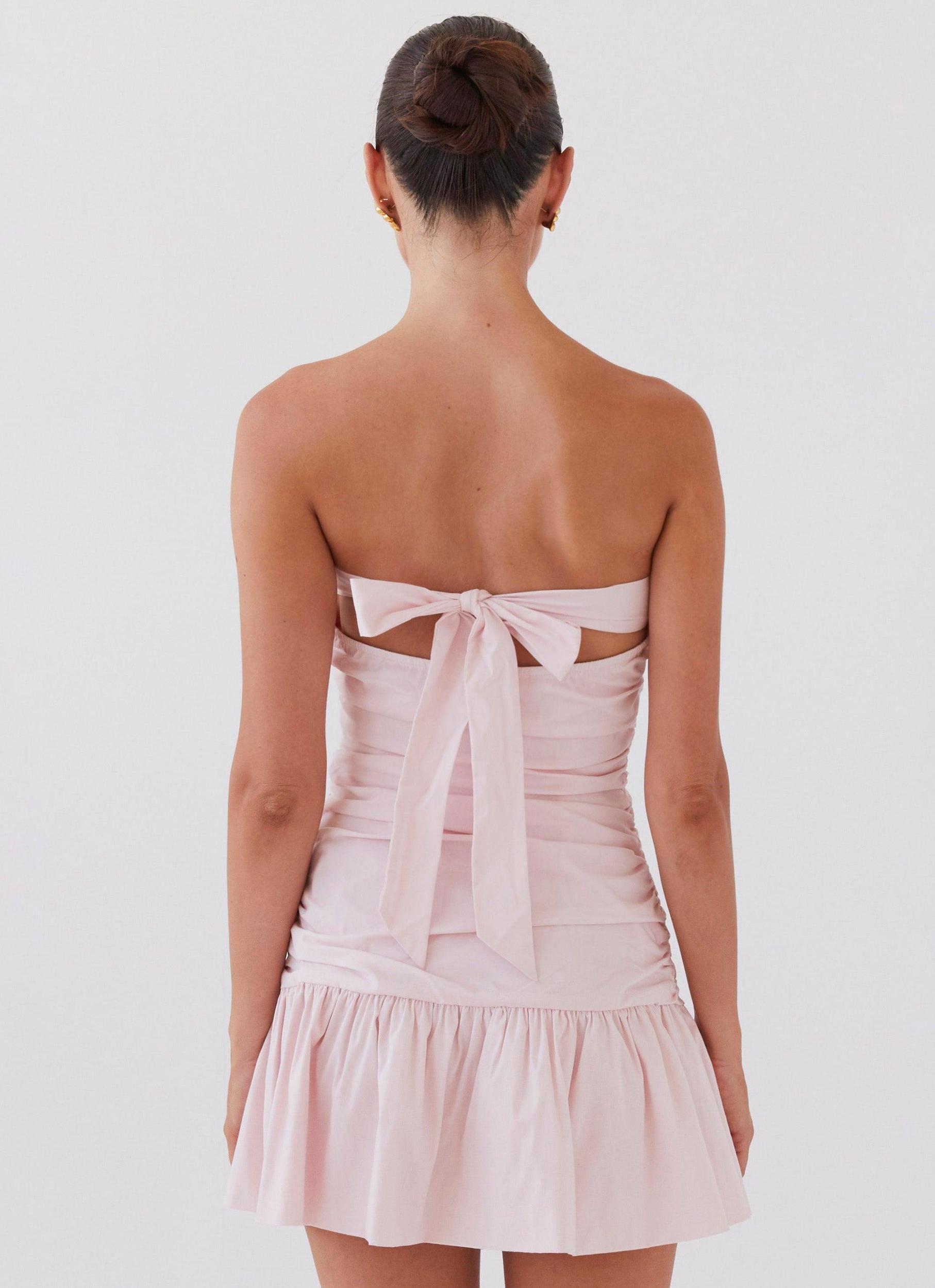 Dear Taylor Ruched Mini Dress - Pink Cloud Product Image