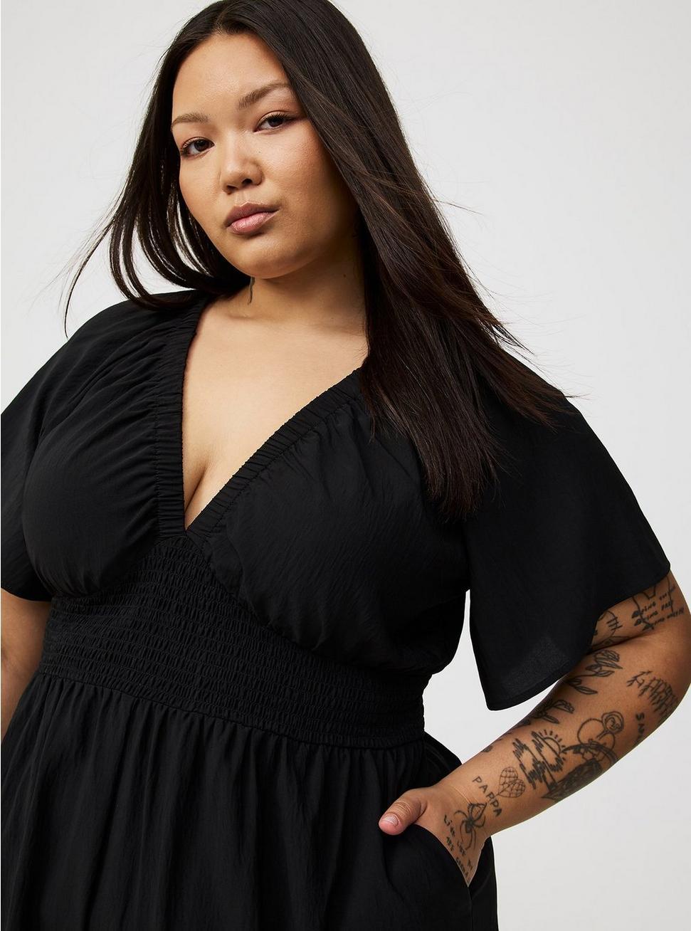 Double V-Neck Romper Product Image