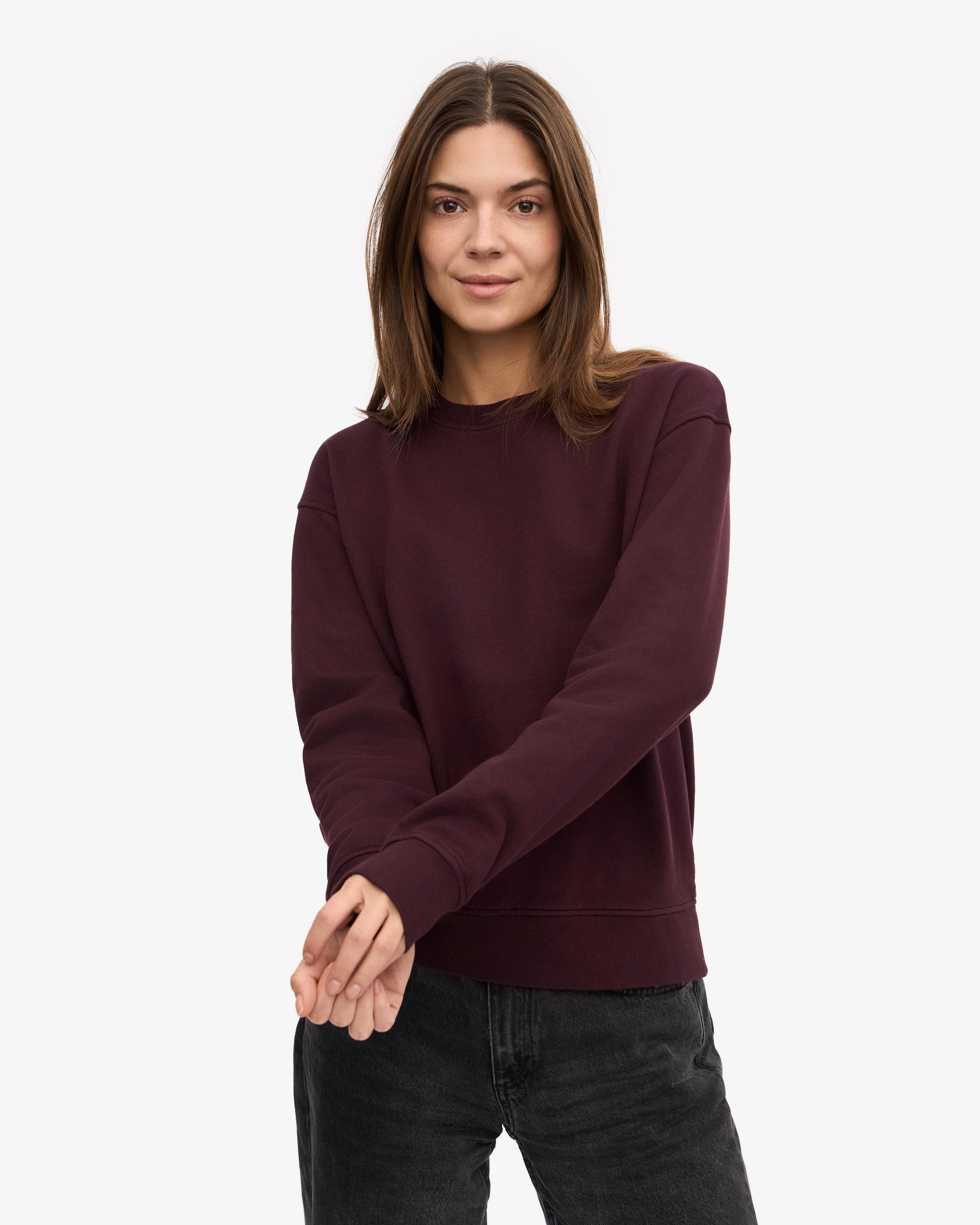 Women Classic Organic Crew - Oxblood Red Product Image