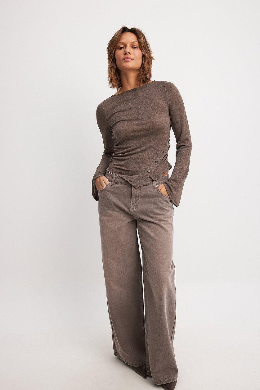 Loose Mid Waist Jeans Product Image