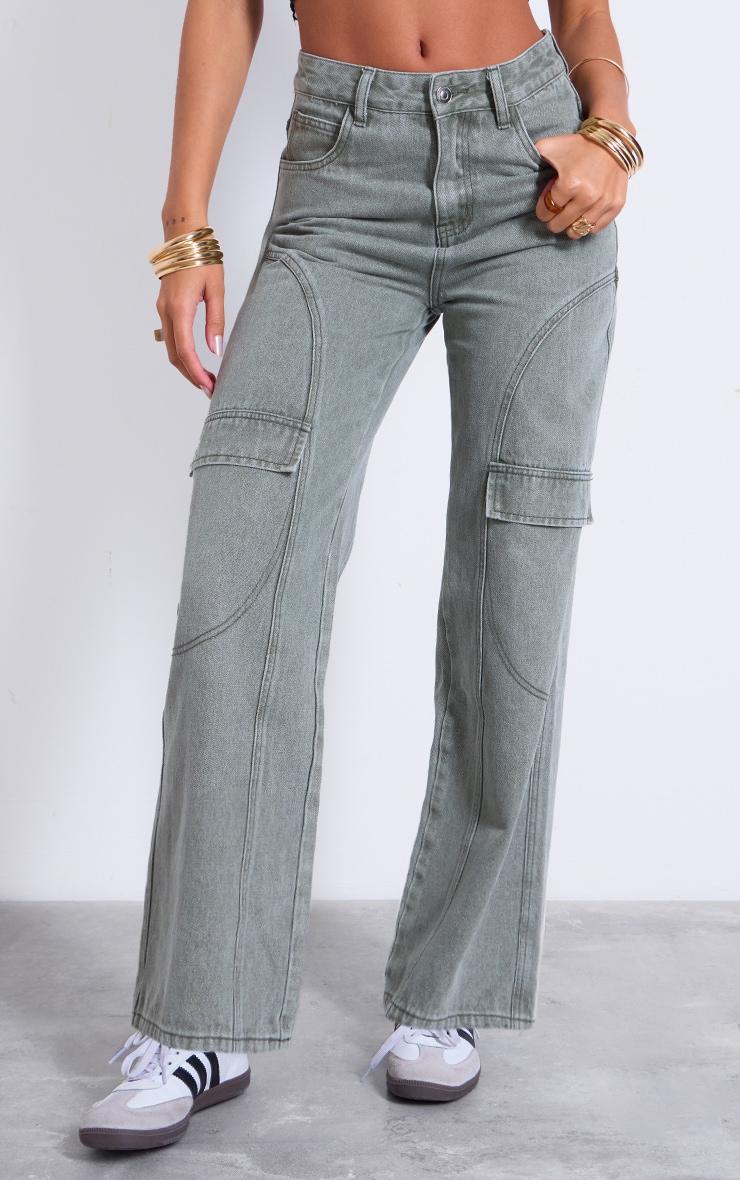 Vintage Seam Detail Straight Leg Jeans Product Image