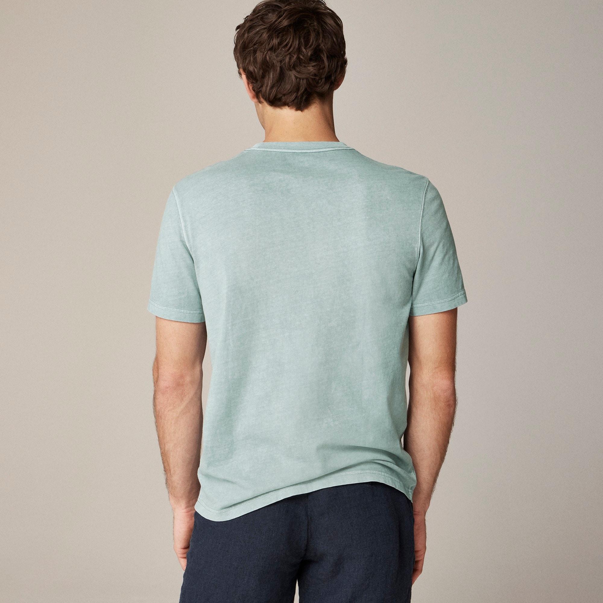 Vintage-wash cotton pocket T-shirt Product Image