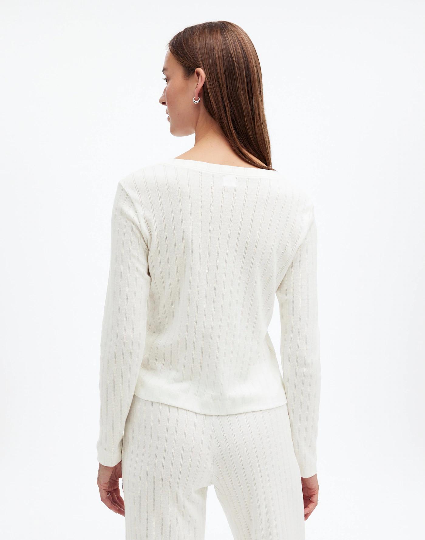 Madewell x LESET Pointelle Classic Crew Cardigan Product Image