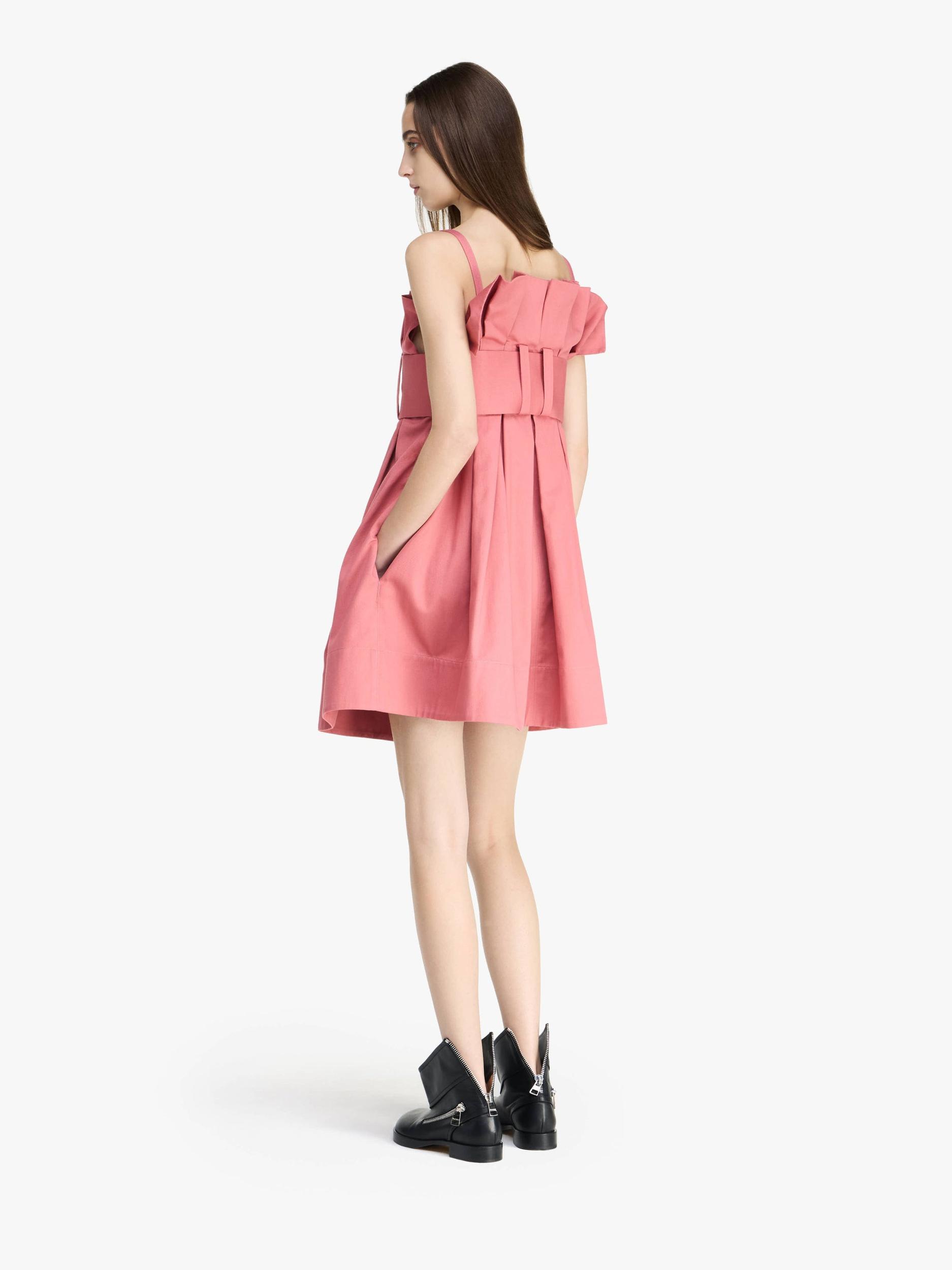 PLEATED D-RING MINI DRESS Product Image