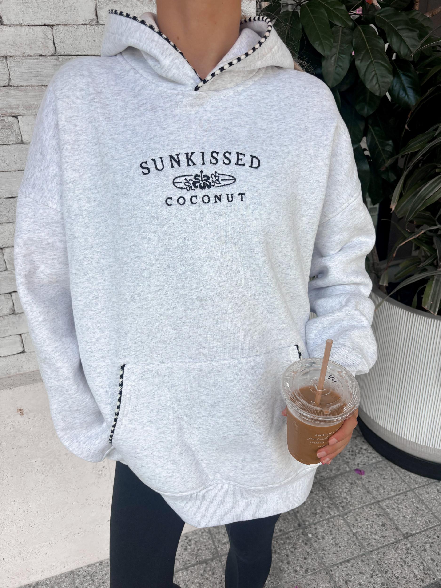 Pearl Grey Lexi Stitched Sunkissedcoconut Hoodie Product Image