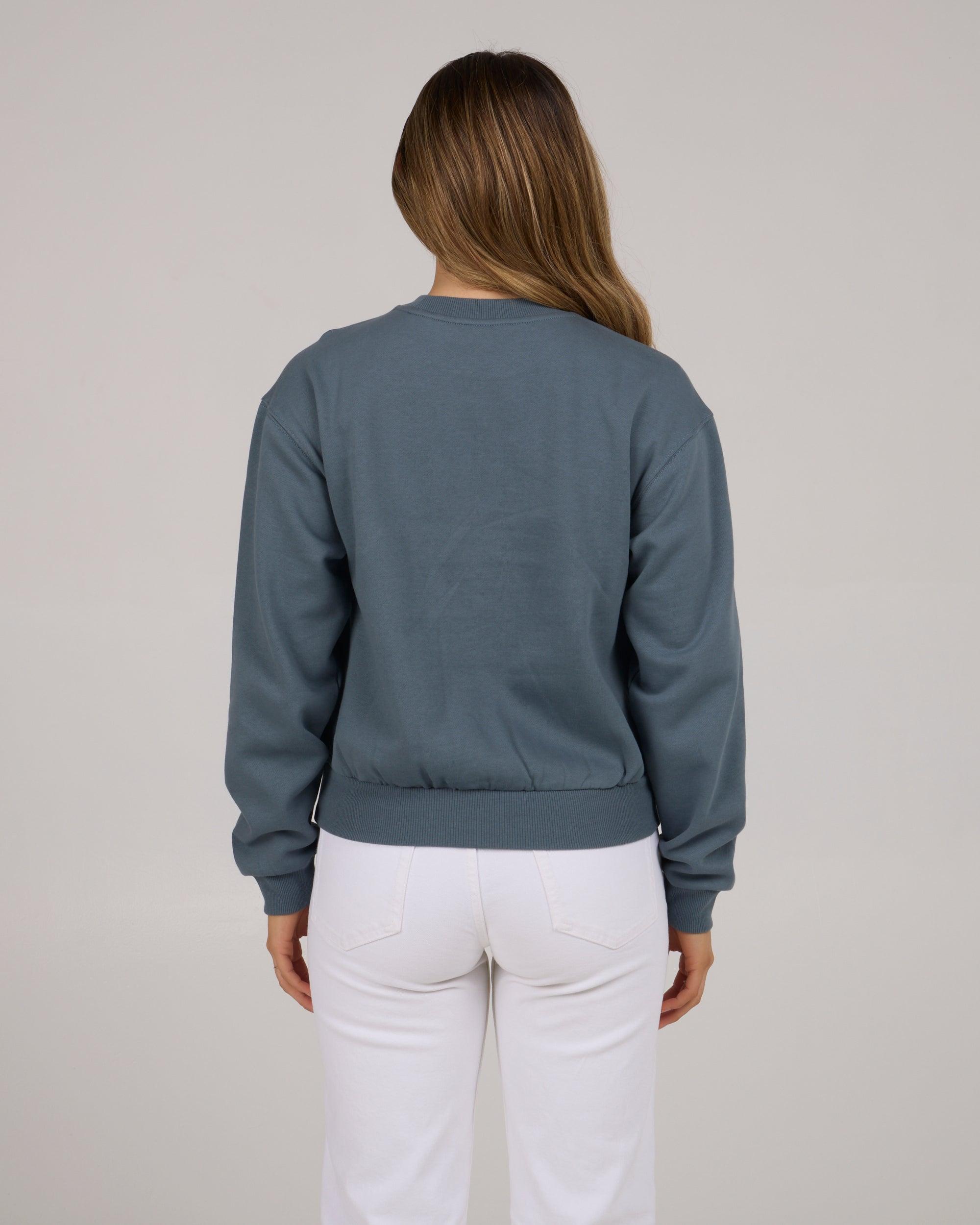 Queen Palm Crew Fleece - Fin Blue Female Product Image