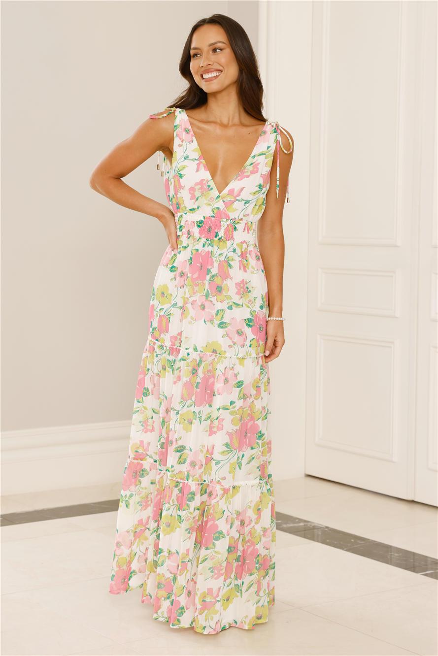 Sunny Splendour Maxi Dress Pink Product Image