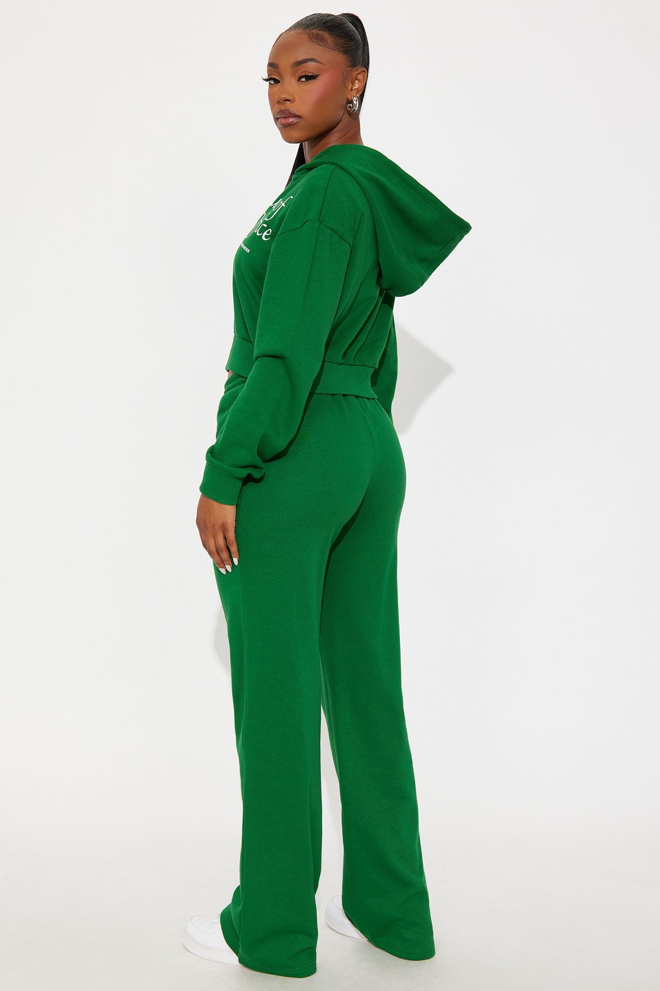 Out Of Office Lounge Pant Set - Kelly Green Female Product Image