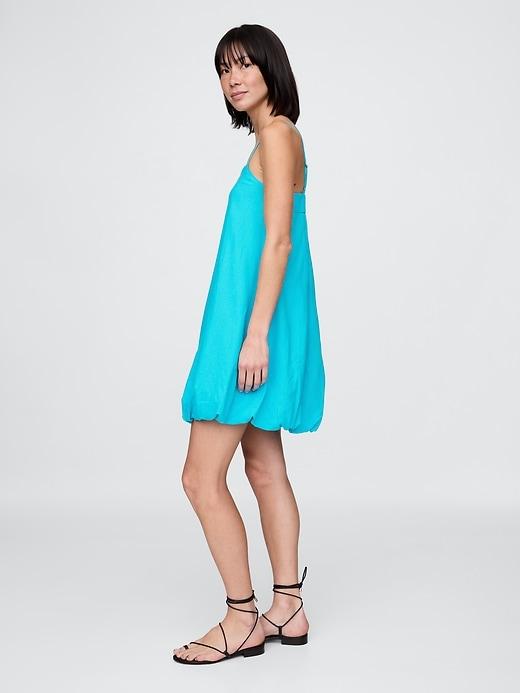 Linen-Blend Mini Bubble Dress Product Image