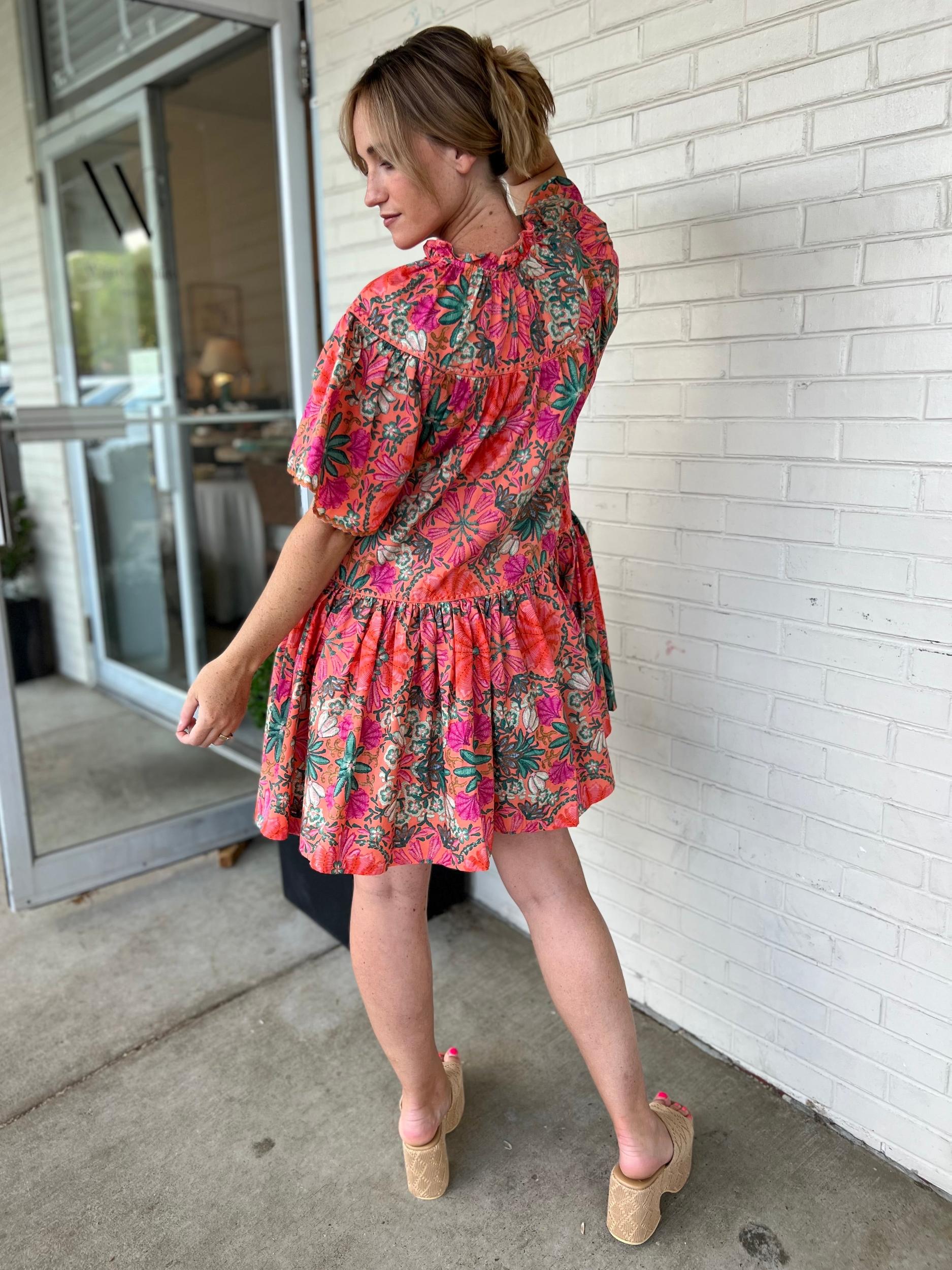 Viola V-Neck Mini Dress Product Image