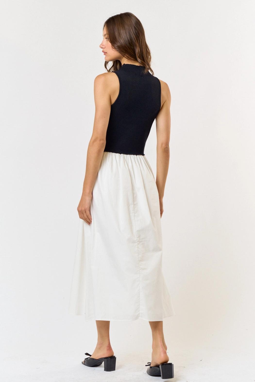 Knit & Poplin Maxi Dress Product Image