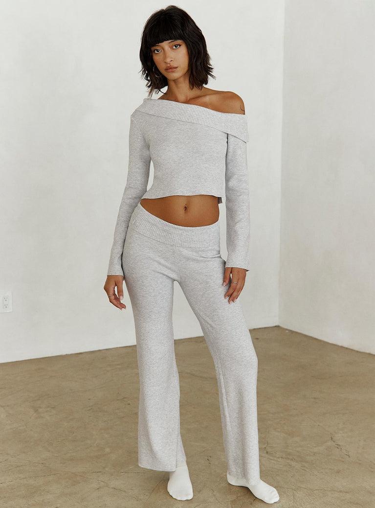 Try Me Knit Pants Grey Product Image