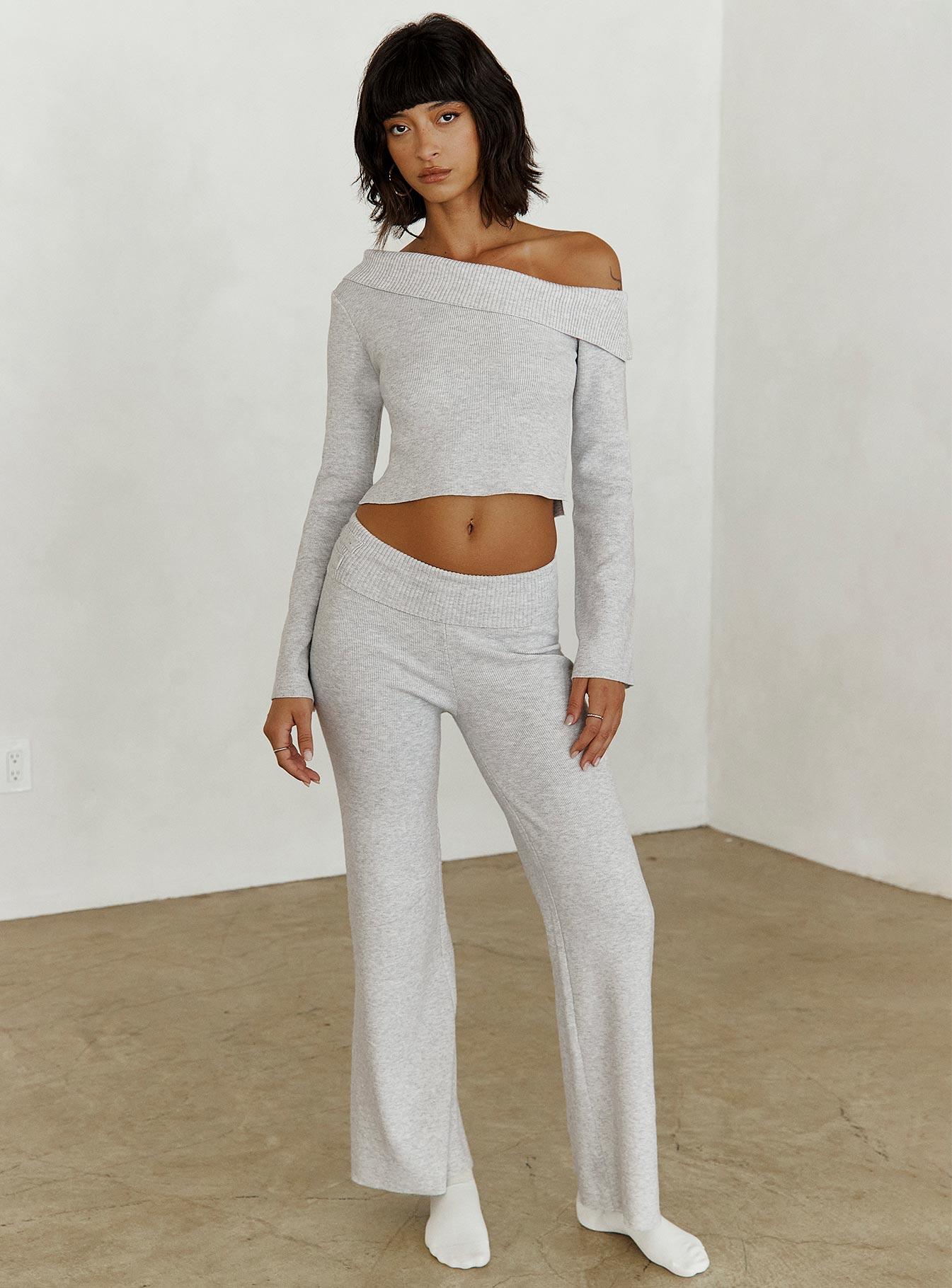 Try Me Knit Pants Grey Product Image