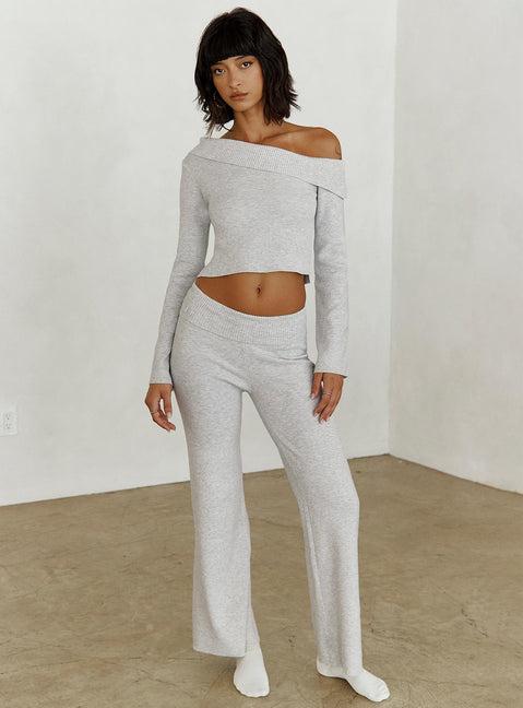 Try Me Knit Pants Grey Product Image