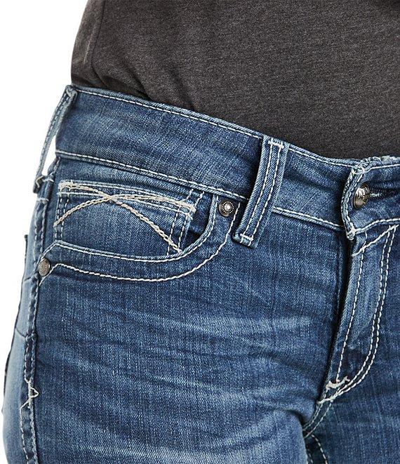 Ariat Stretch Denim Mid Rise Straight Leg Jeans Product Image