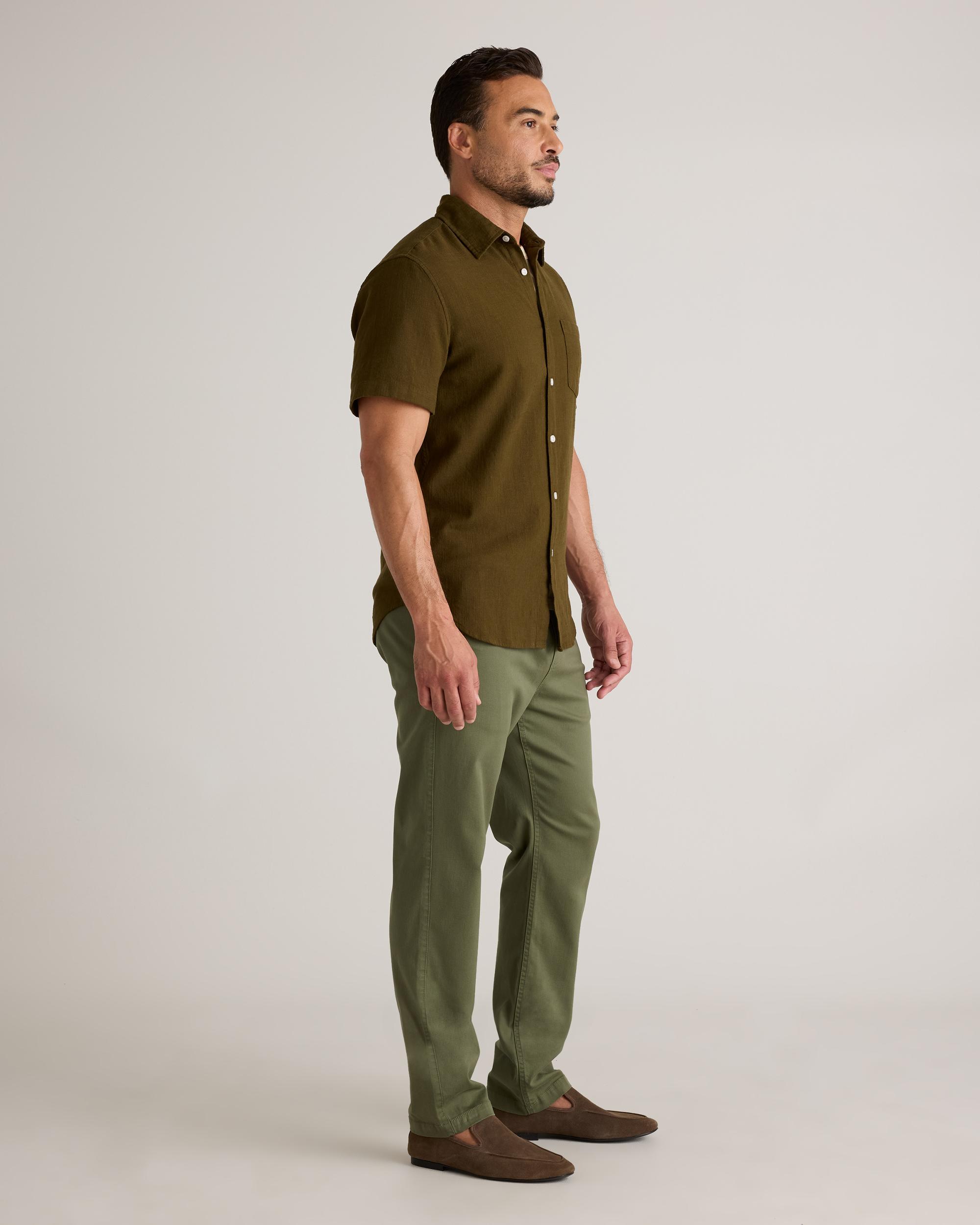 Quince | Men's Stretch Selvage Short Sleeve Shirt Organic Cotton Product Image