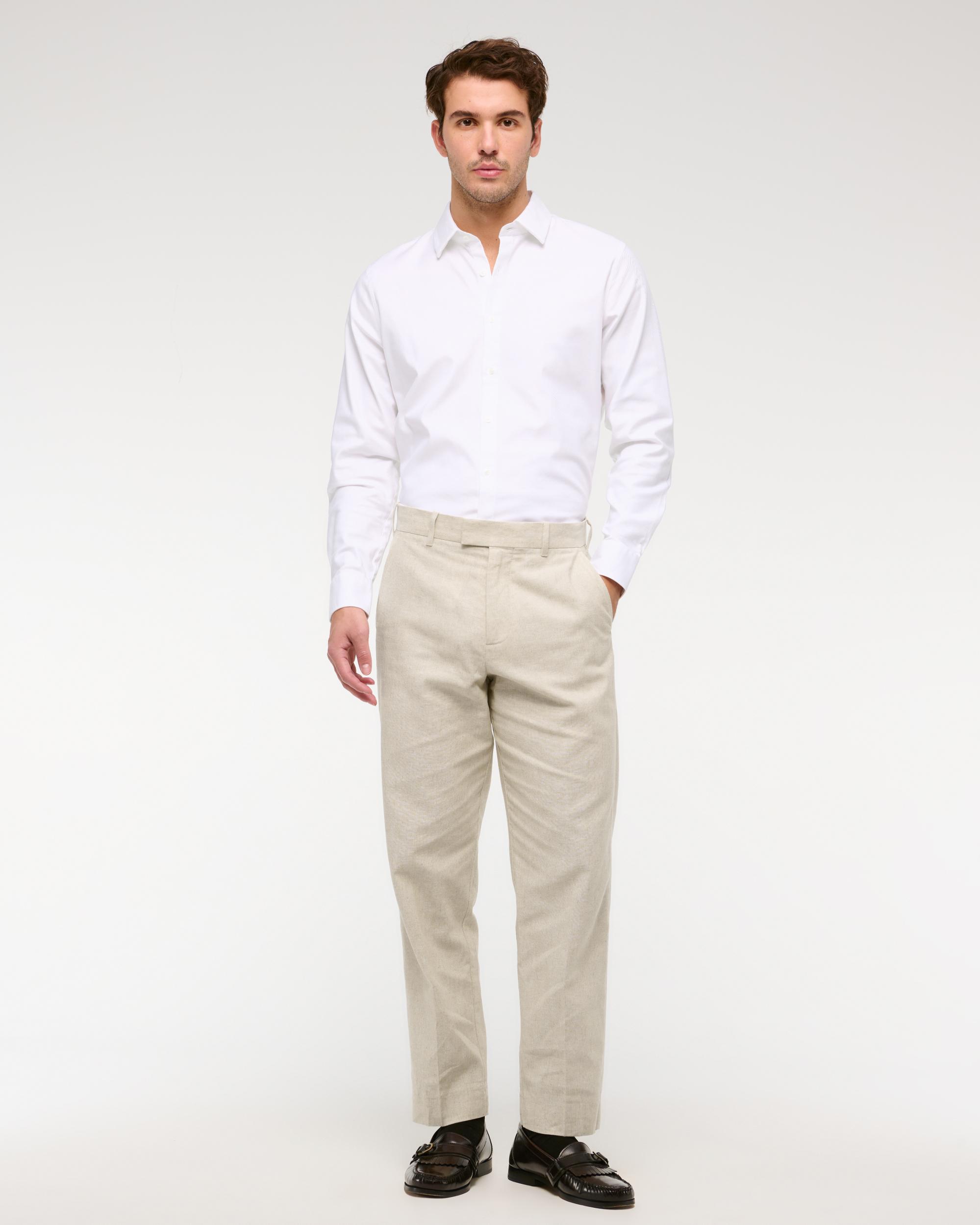 The A&F Collins Linen-Blend Suit Pant Product Image