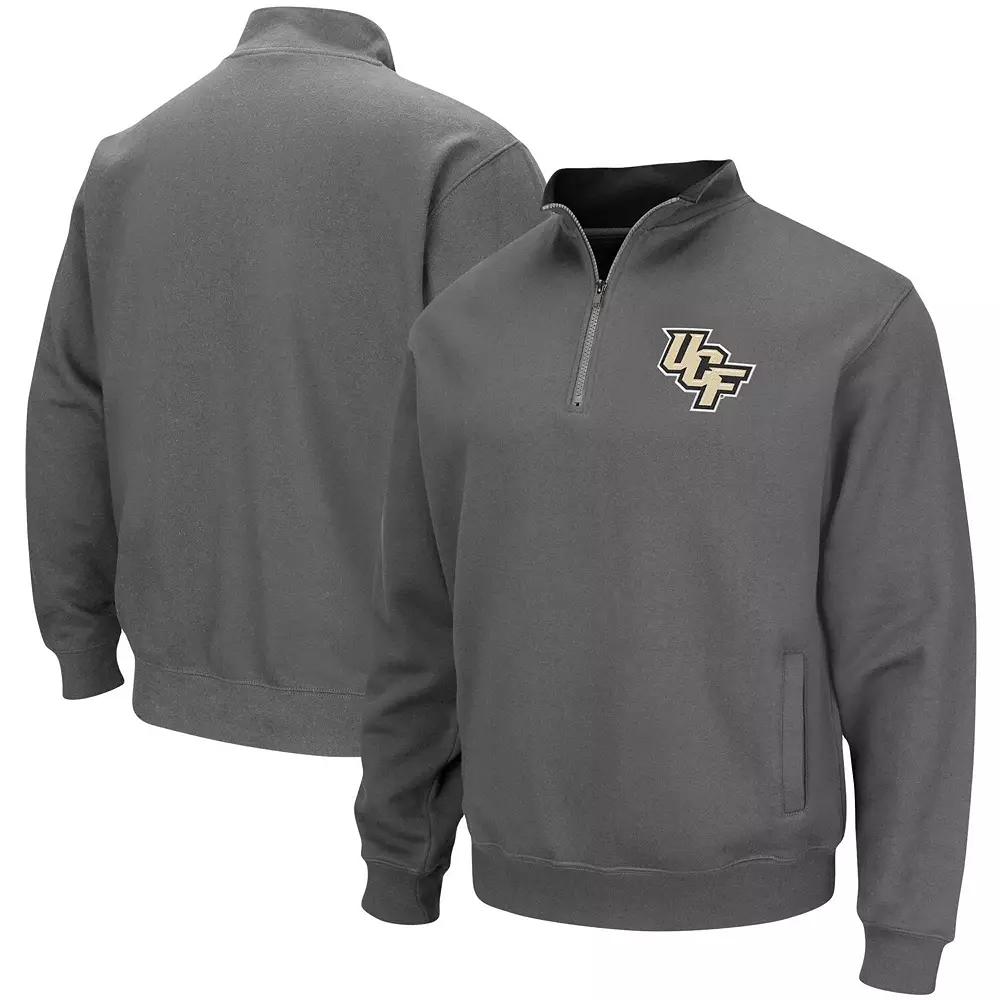 Men's Colosseum Charcoal UCF Knights Tortugas Logo Quarter-Zip Pullover Jacket,  Product Image