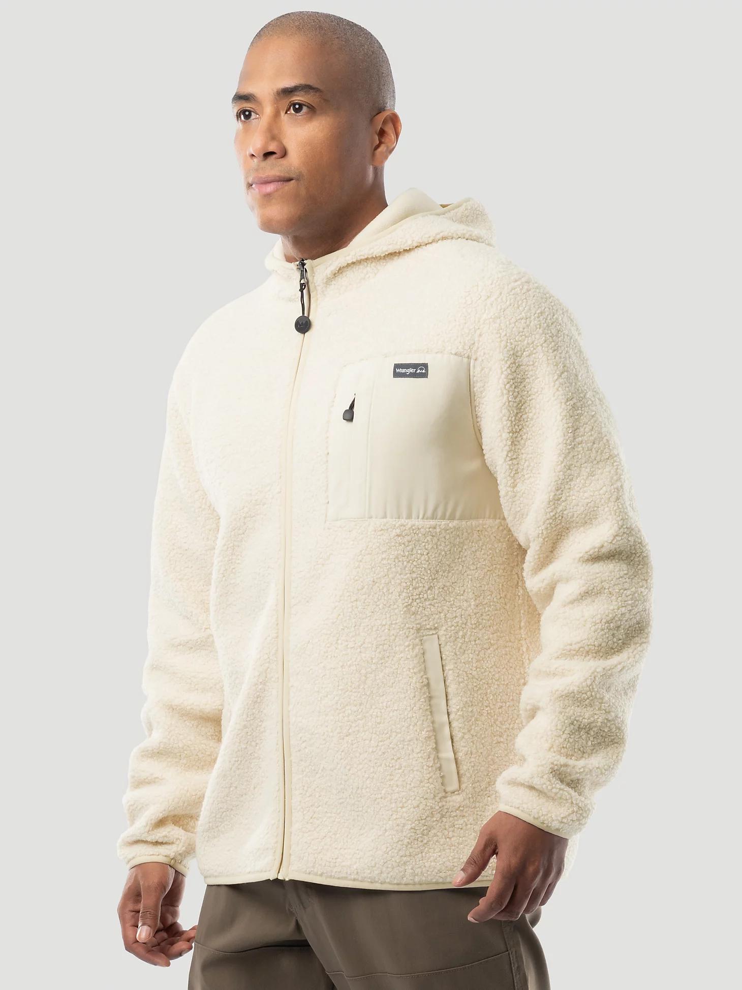 Men's Wrangler ATG™ Sherpa Zip Front Jacket in Bone Product Image