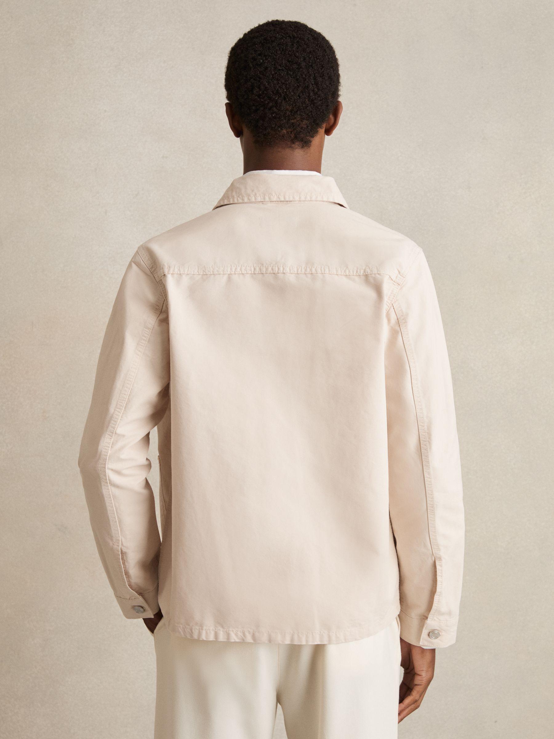 Cotton Worker Jacket in Stone Product Image